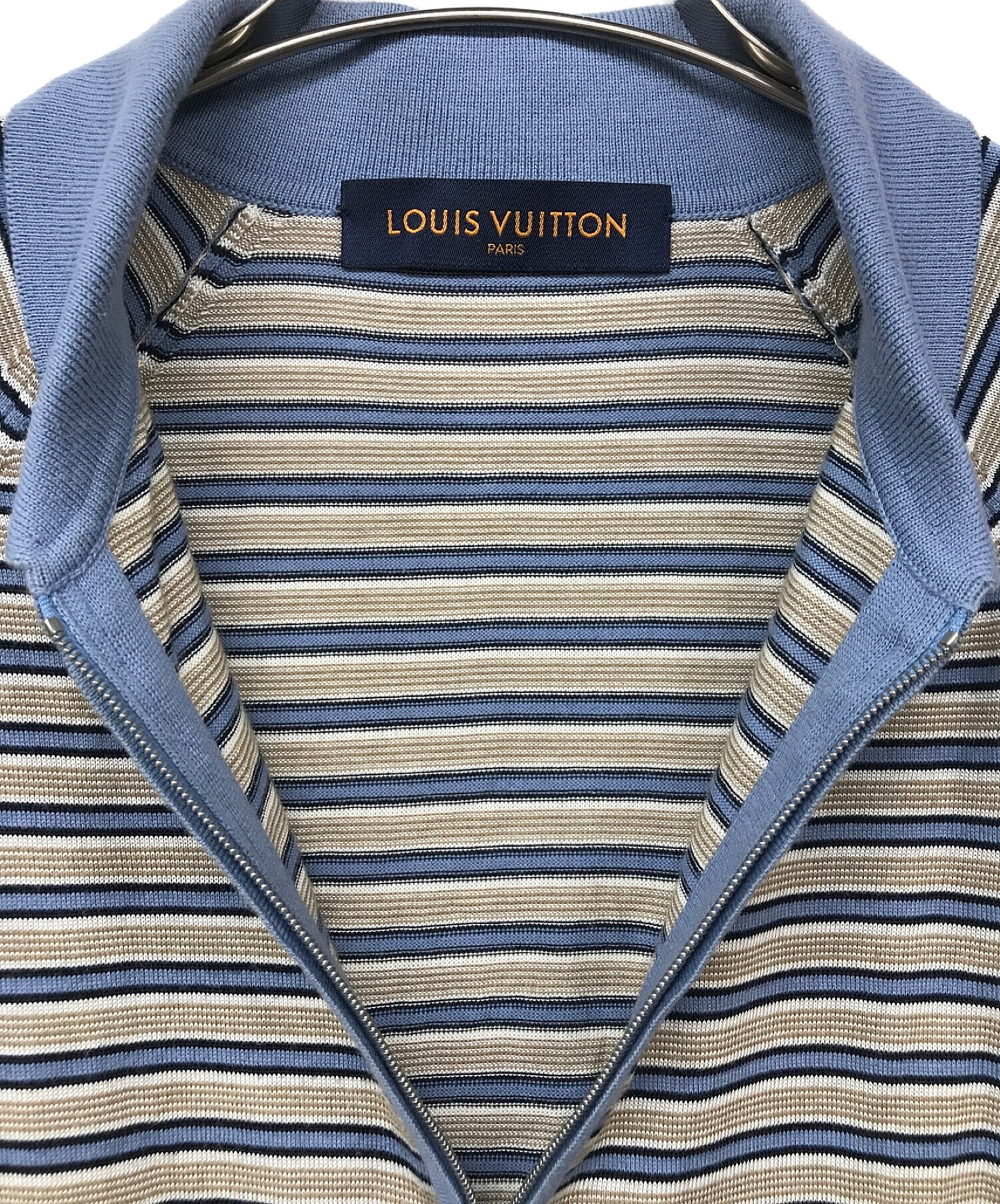 LOUISVUITTON ルイヴィトン ボーダー ニット ポロシャツ 中古・古着通販】LOUIS VUITTON (ルイ ヴィトン) ボーダーニット