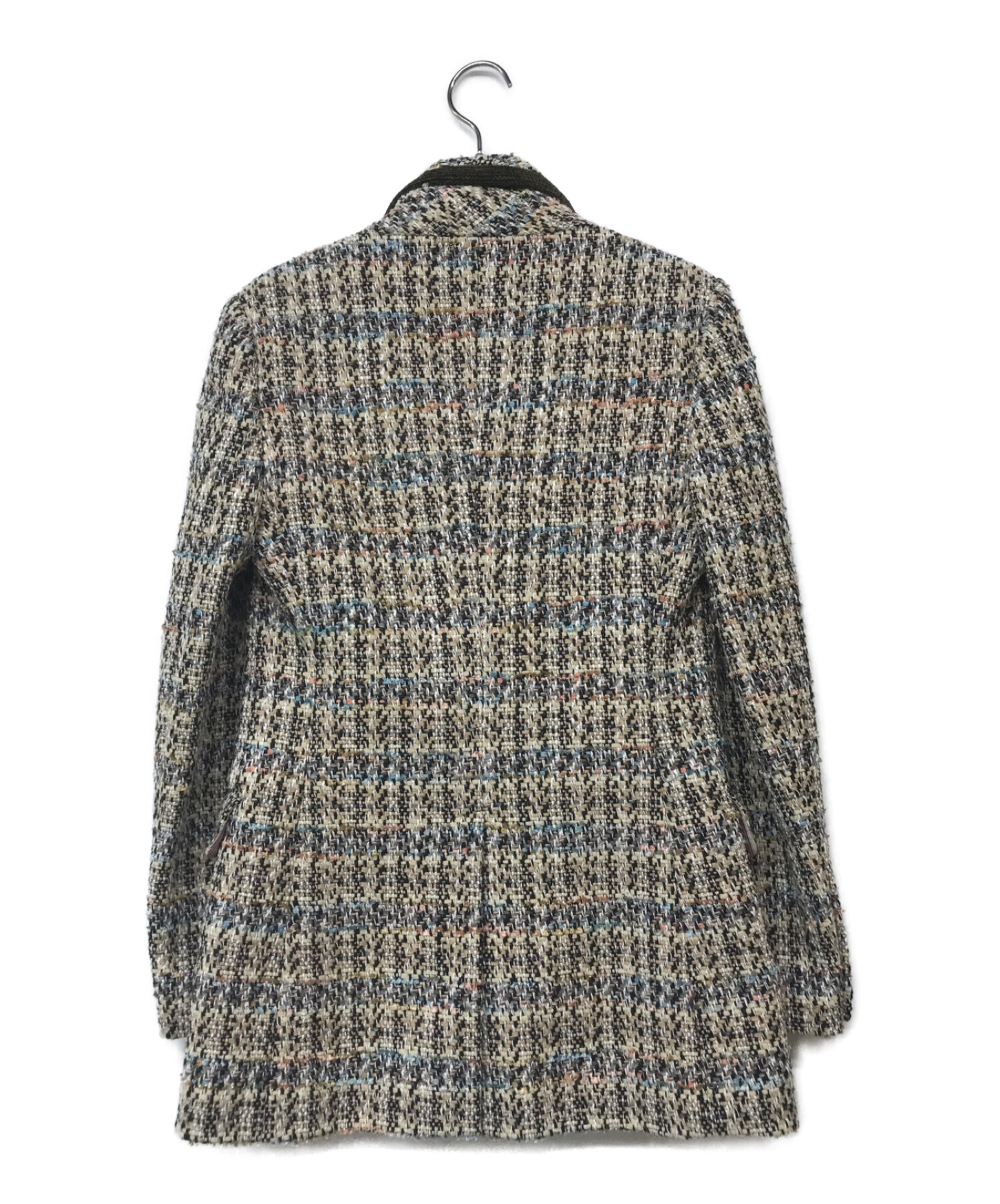 中古・古着通販】ETRO (エトロ) ツイードジャケット ベージュ サイズ