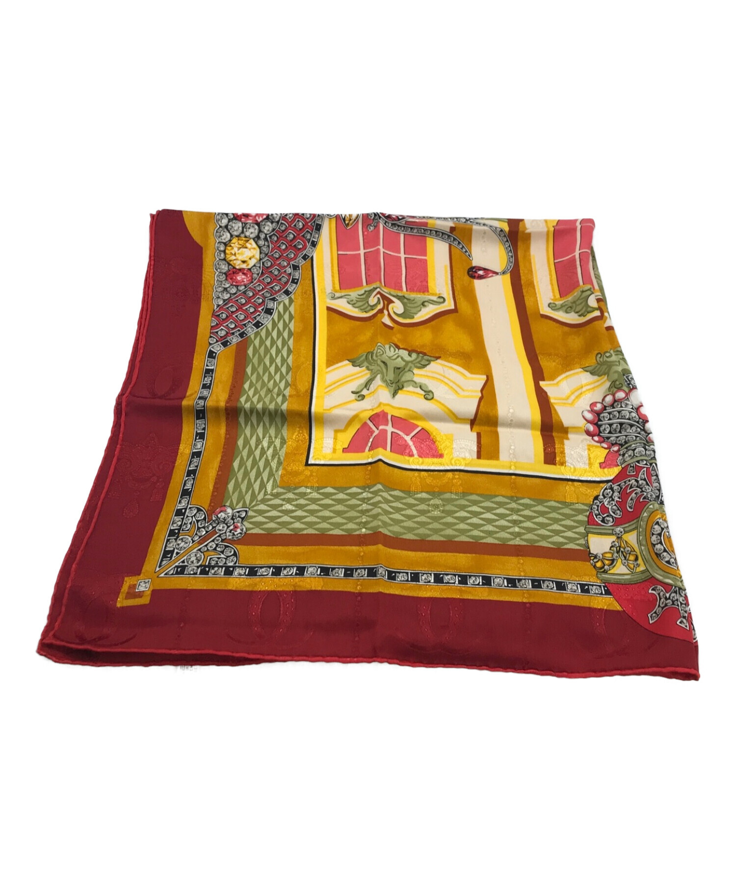 中古・古着通販】Cartier (カルティエ) シルクスカーフ レッド