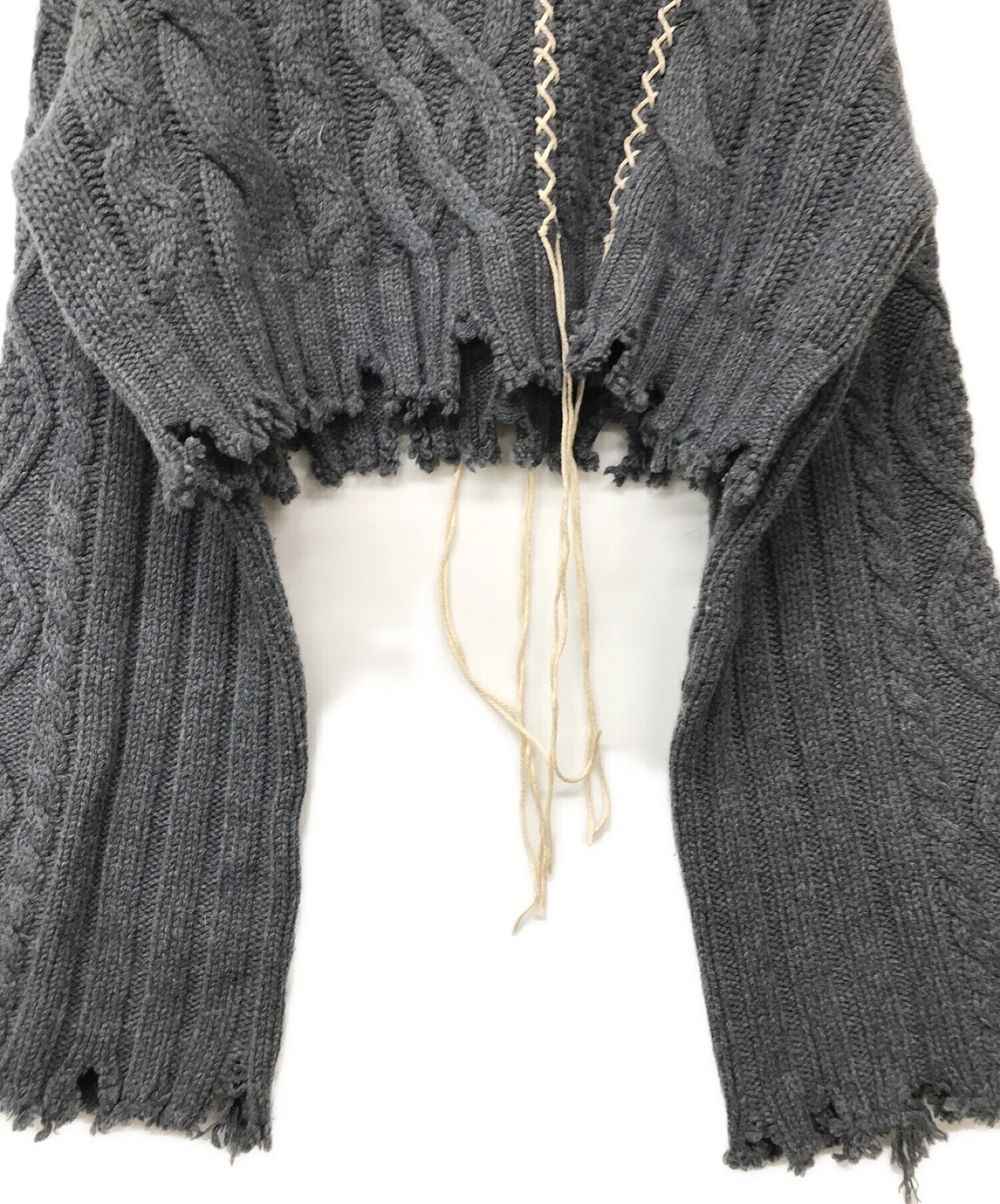 中古・古着通販】IRENE (アイレネ) Mix Cable Cropped Knit/ミックス