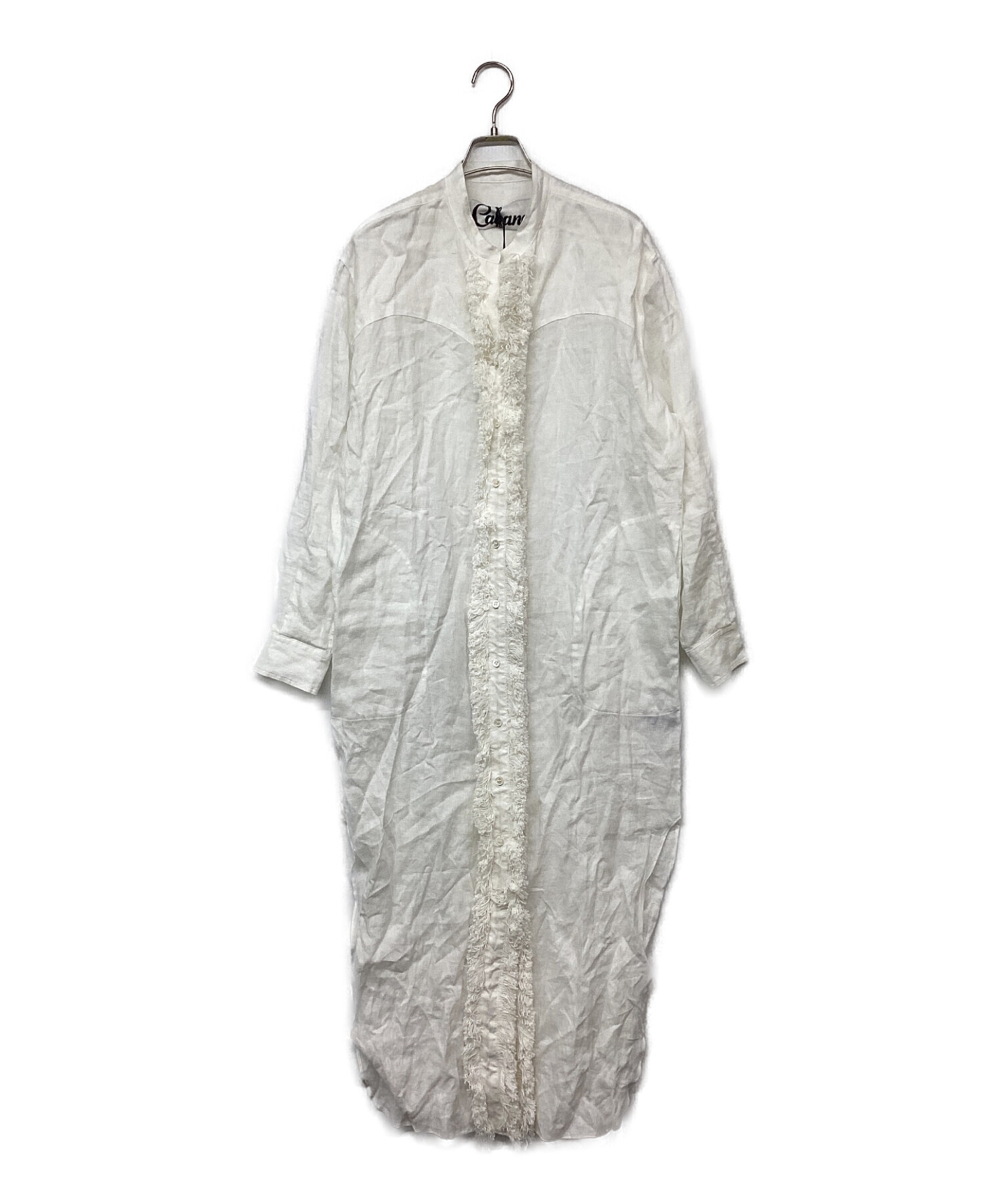 中古・古着通販】CABANA (カバナ) リネンシャツワンピース ホワイト 