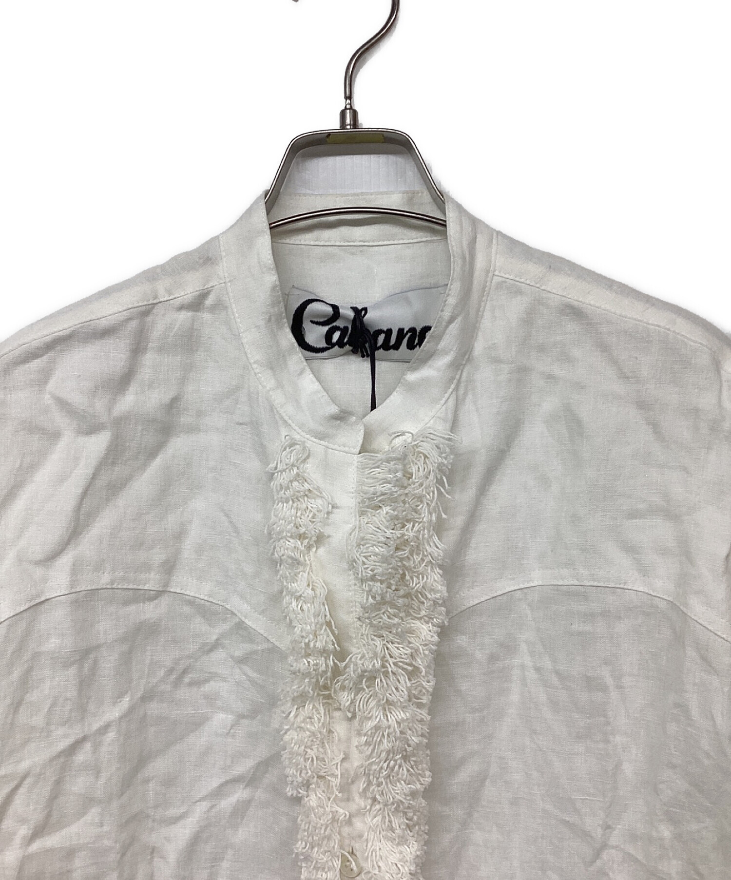 中古・古着通販】CABANA (カバナ) リネンシャツワンピース ホワイト 