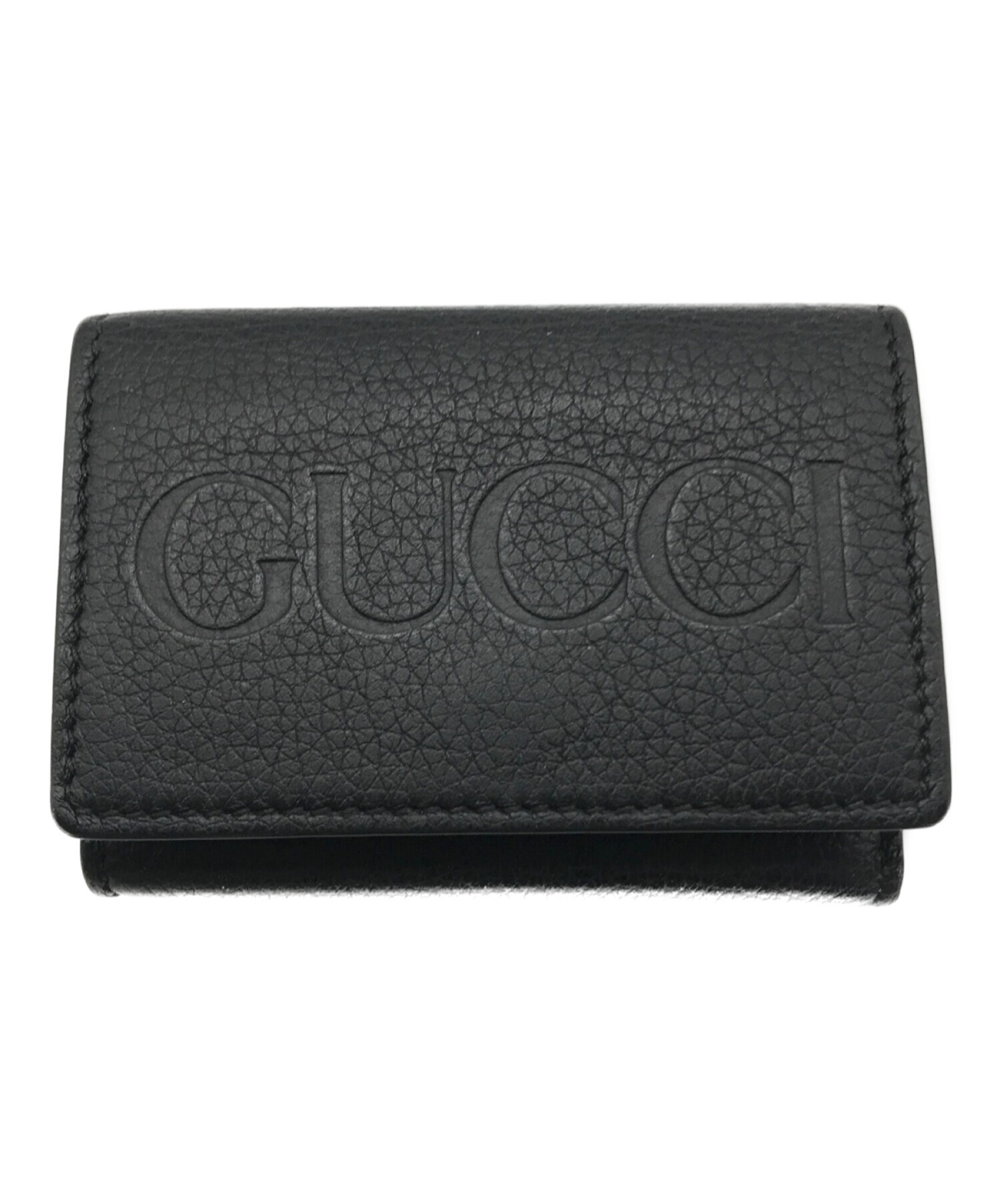 中古・古着通販】GUCCI (グッチ) ロゴ ミニウォレット ブラック