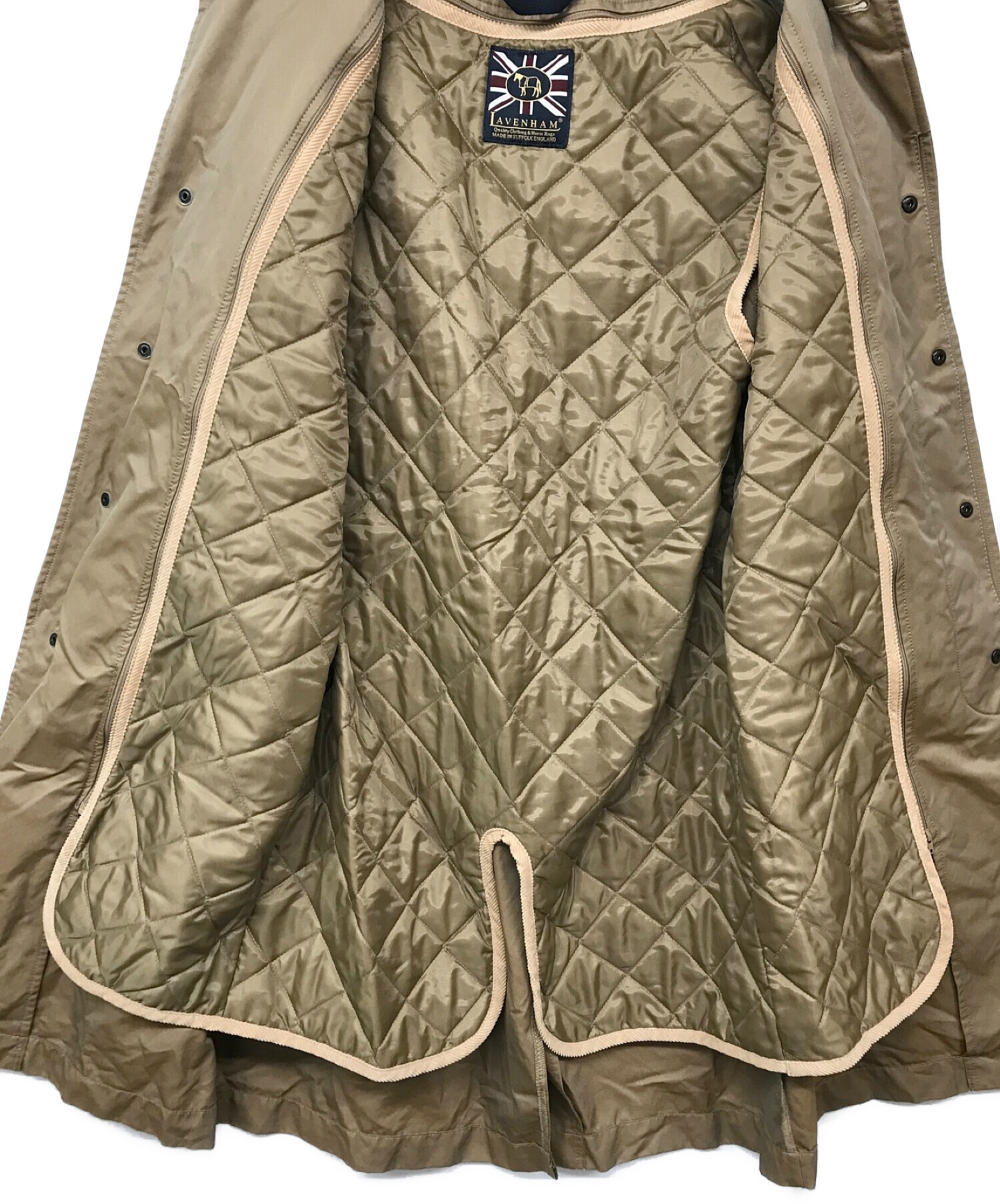 LAVENHAM ベージュ ライナー付コート 中古・古着通販】LAVENHAM (ラベンハム) ライナー付コート ベージュ