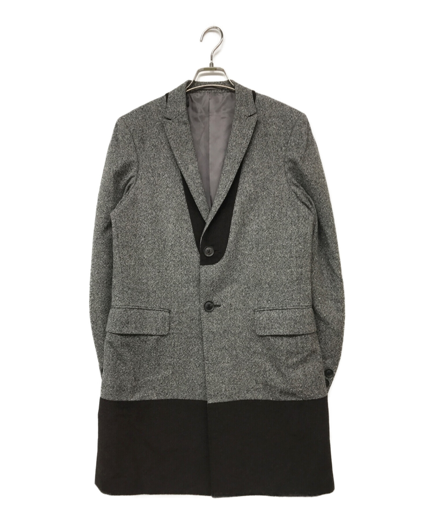 kolor チェスターコート 中古・古着通販】KOLOR (カラー) チェスターコート グレー サイズ:1