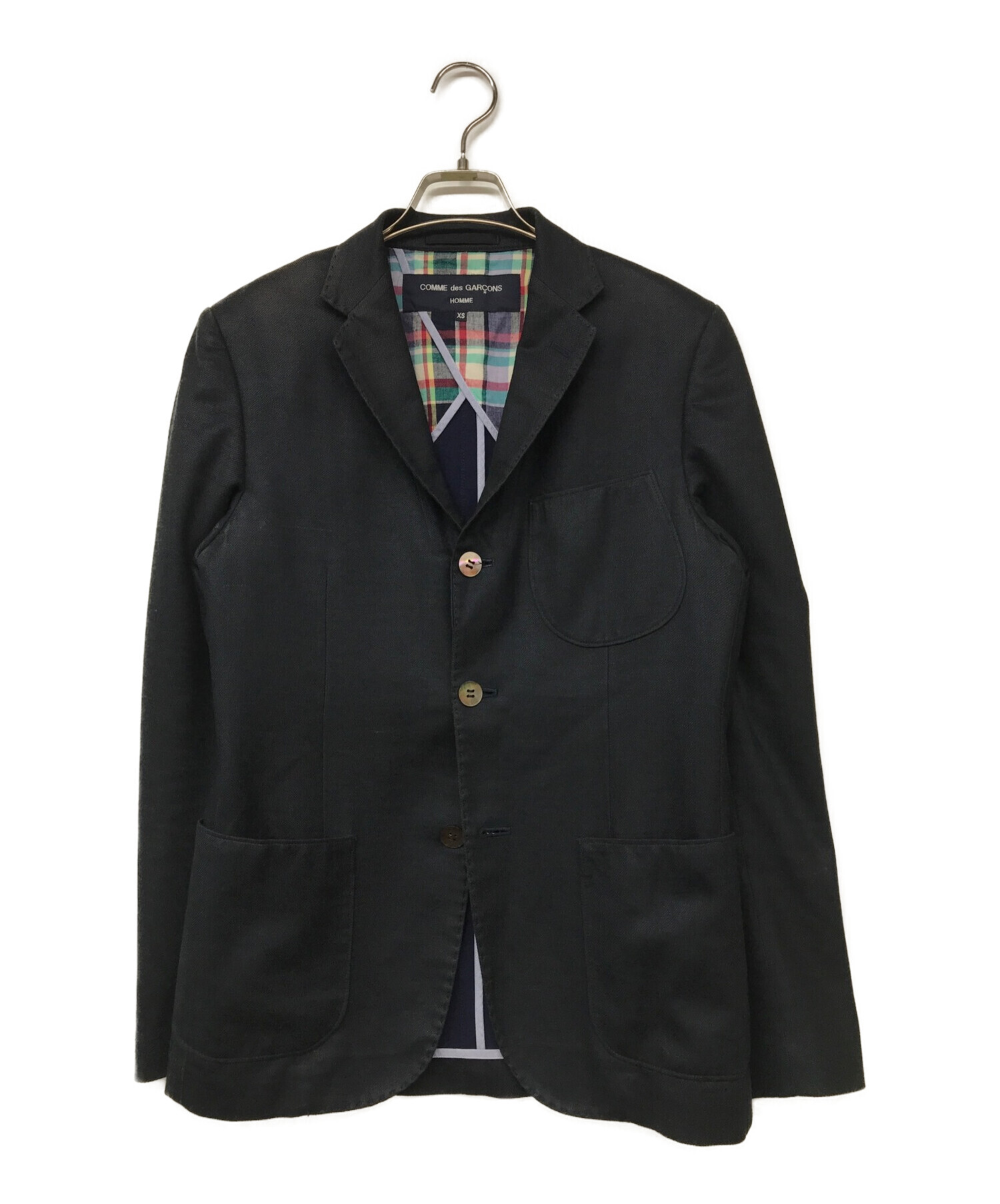 COMME des GARCONS HOMME / テーラードジャケット/M/リネン/GRY/HM-J032/2013 中古・古着通販】COMME des GARCONS HOMME (コムデギャルソン オム