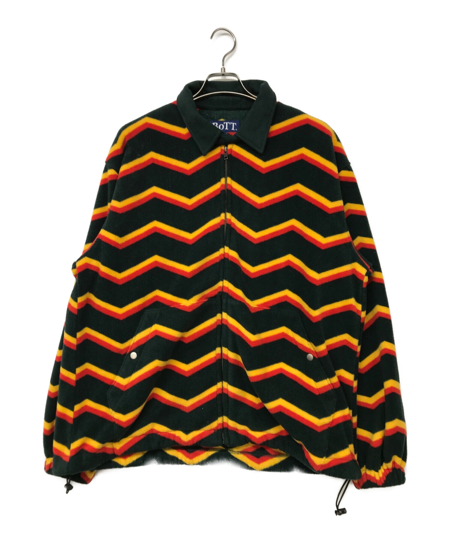 中古・古着通販】BoTT (ボット) fleece bomber jacket グリーン 中古・古着通販】BoTT (ボット) fleece bomber jacket グリーン