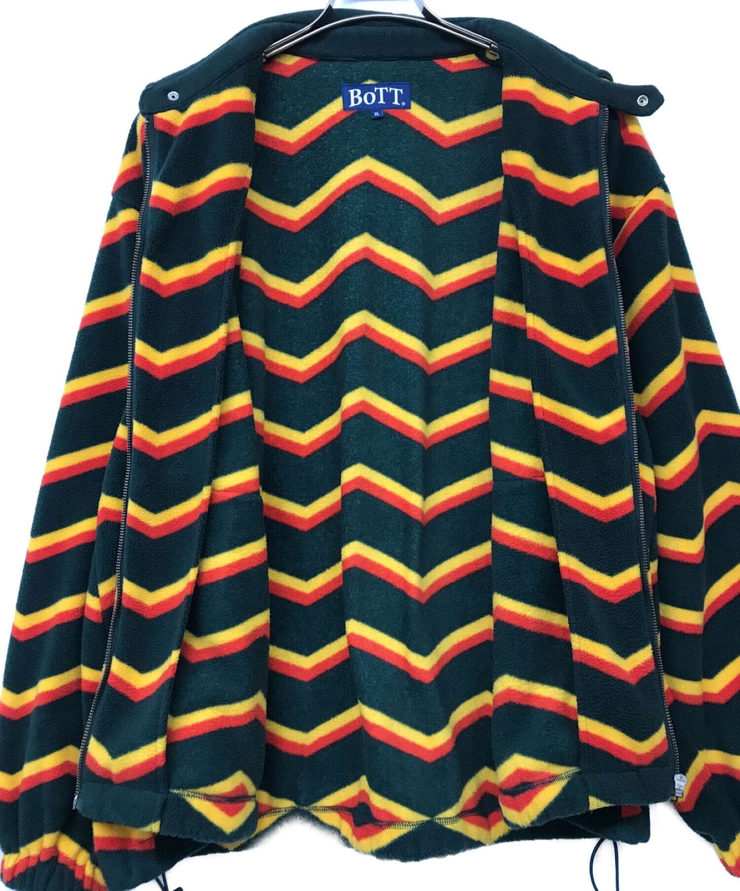 中古・古着通販】BoTT (ボット) fleece bomber jacket グリーン 中古・古着通販】BoTT (ボット) fleece bomber jacket グリーン