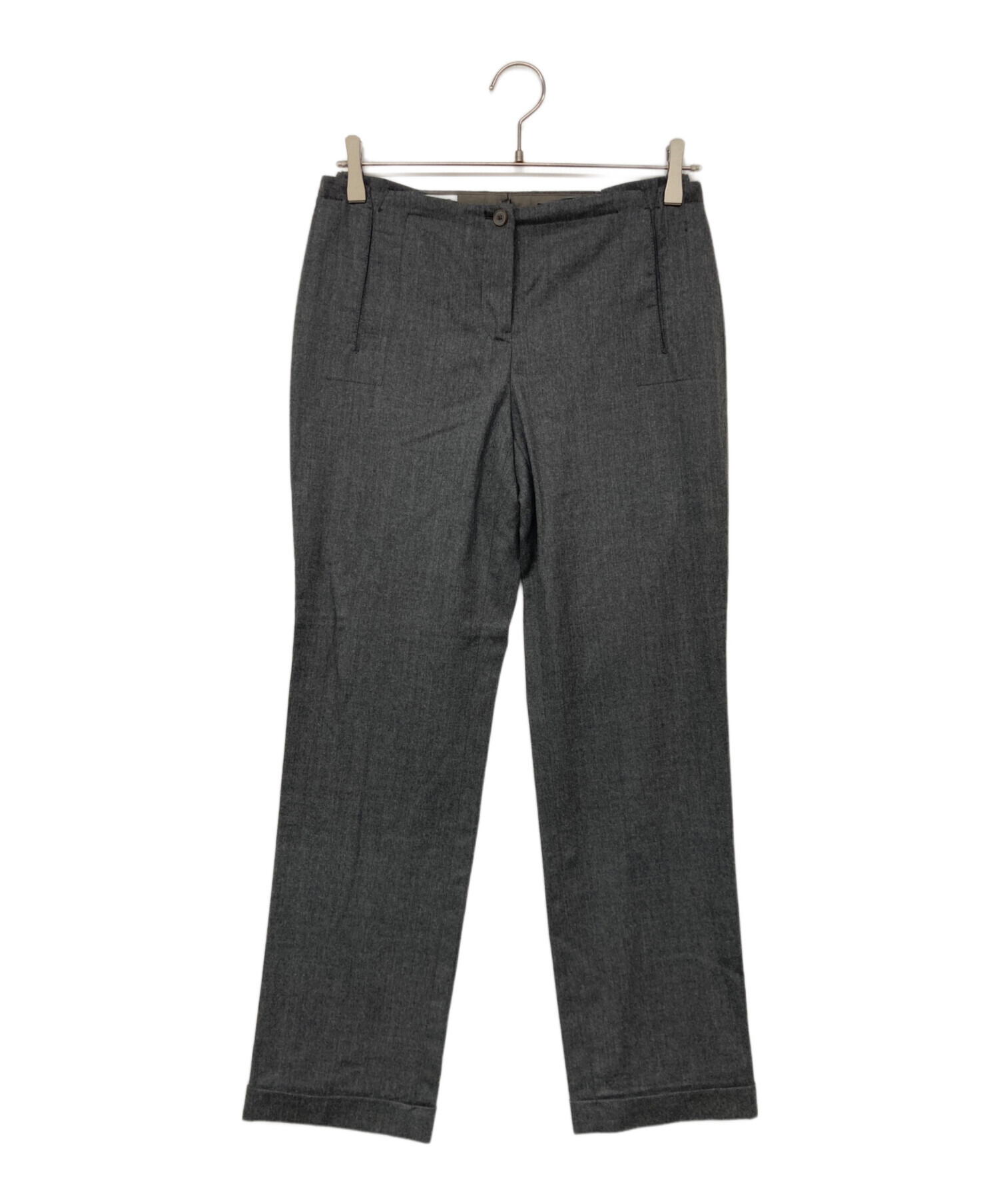 JIL SANDER ウールスラックス 中古・古着通販】JIL SANDER (ジルサンダー) ウールスラックス グレー