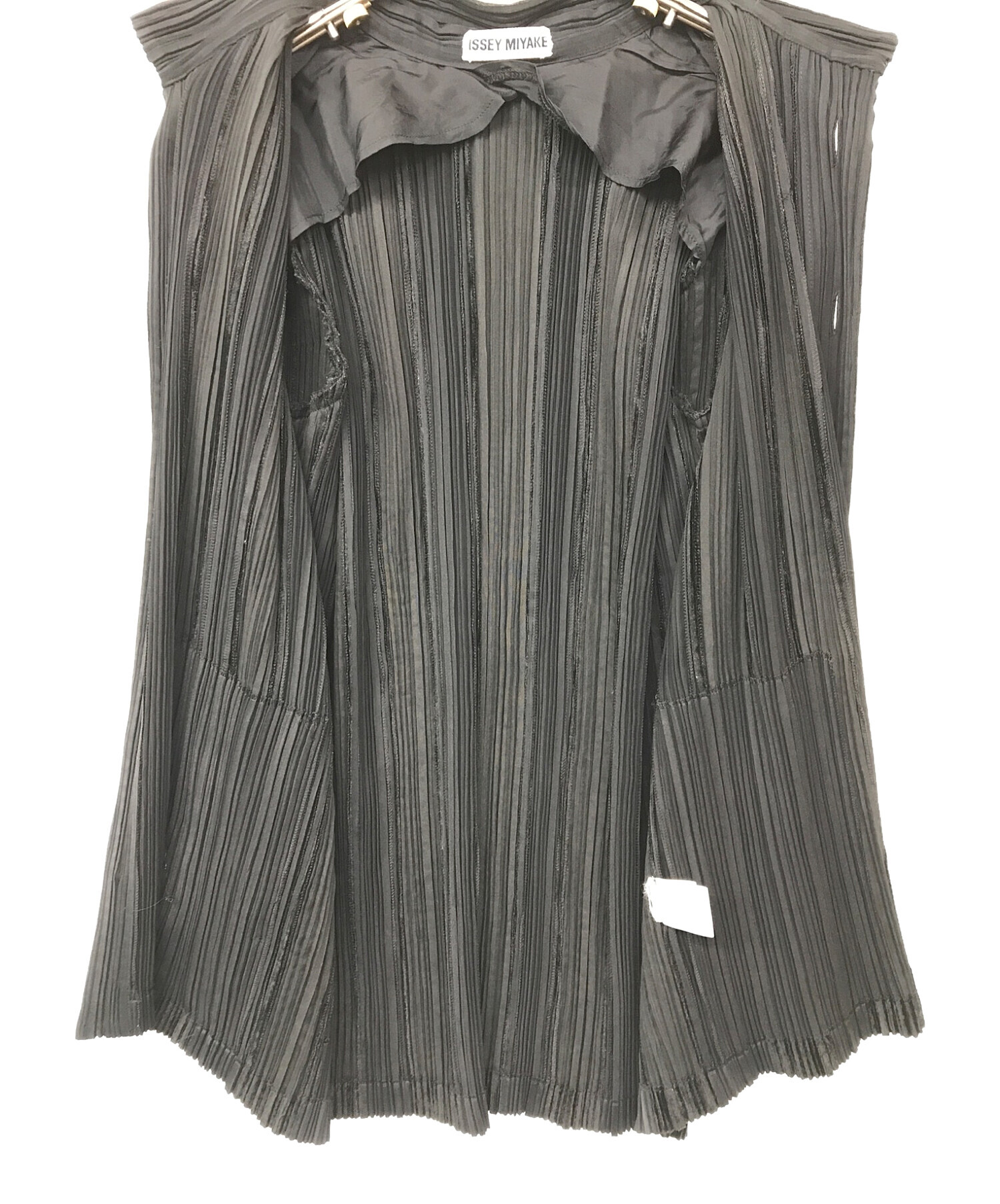 中古・古着通販】ISSEY MIYAKE (イッセイミヤケ) プリーツベロアシャツ