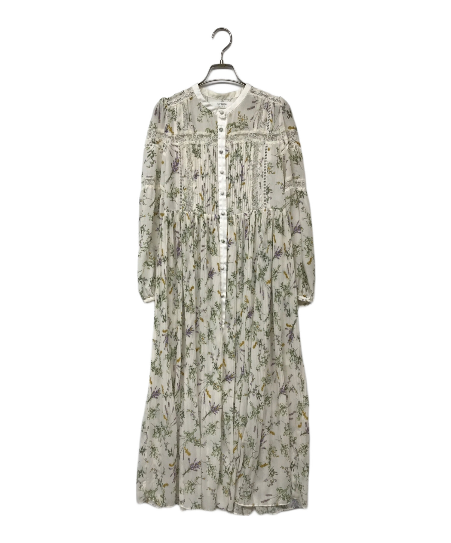herlipto FloralBouquet PleatedLong Dress 【公式通販】