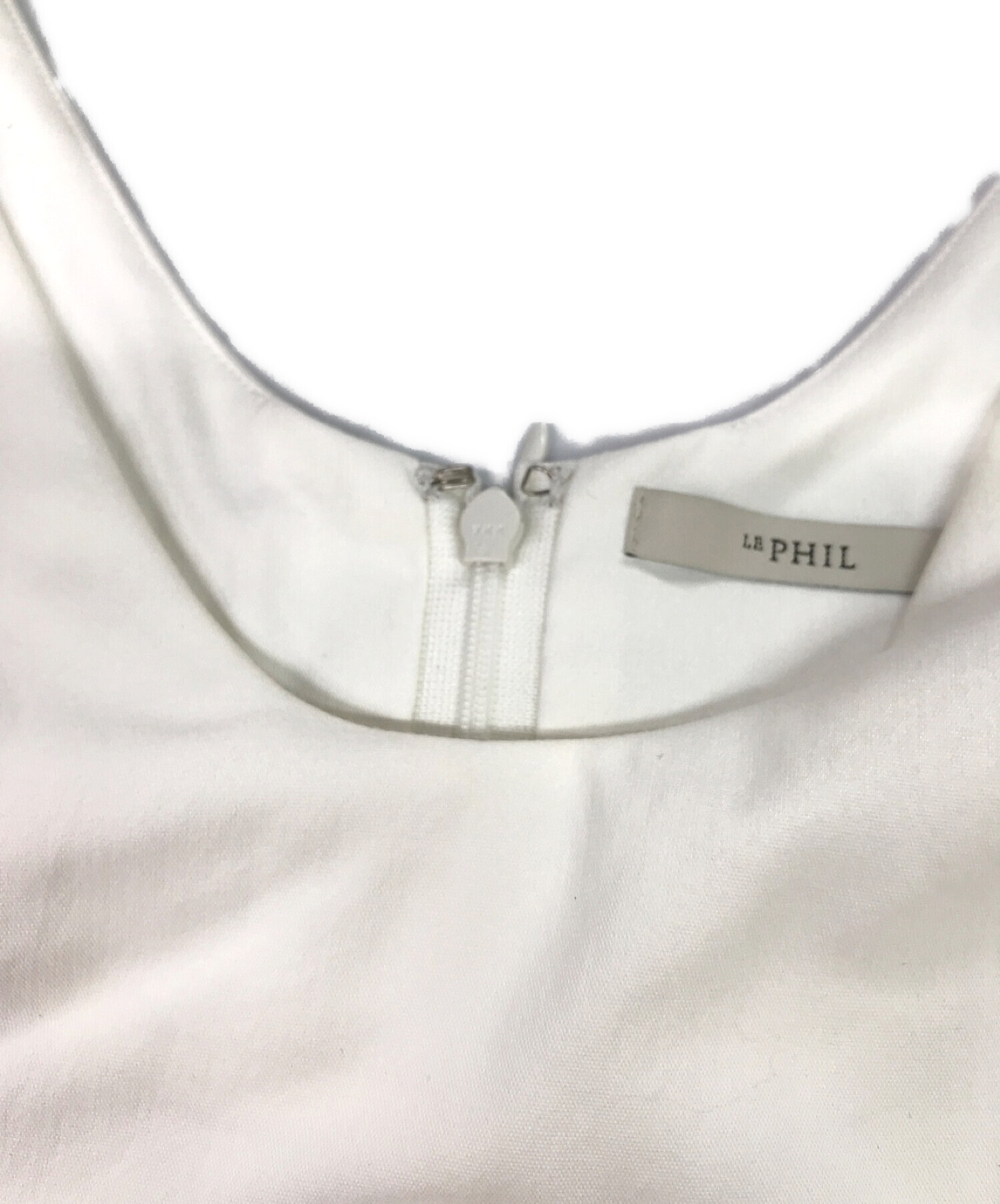中古・古着通販】LE PHIL (ル フィル) 半袖ブラウス ホワイト サイズ 