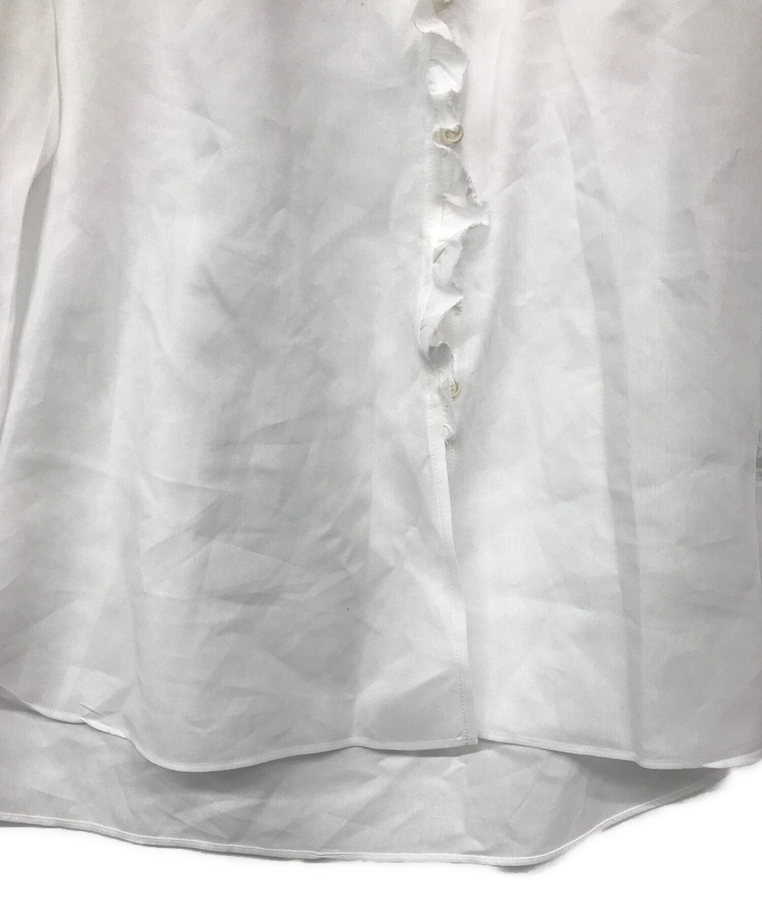 中古・古着通販】IENA (イエナ) コットンシュリンクフリルブラウス 