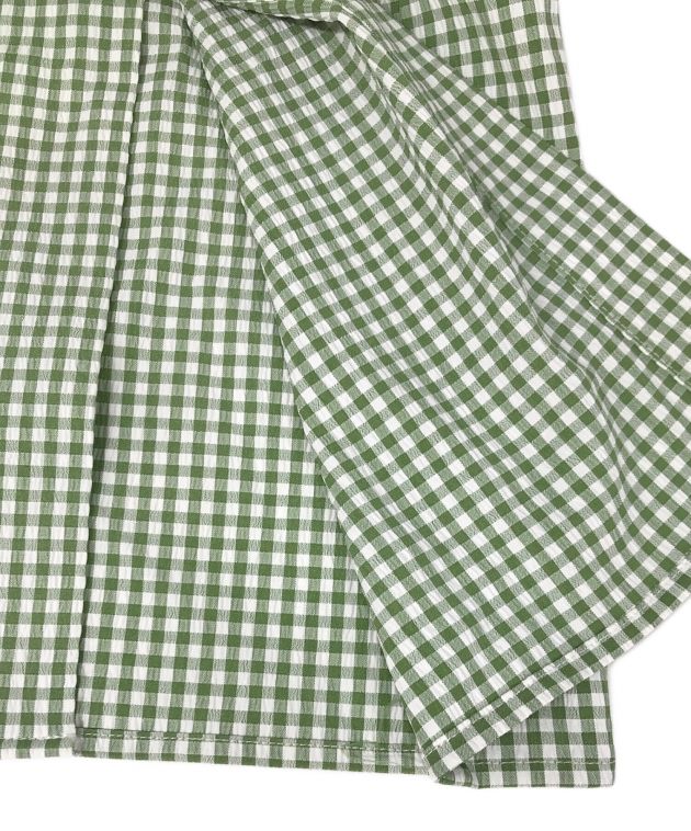 中古・古着通販】PUI (プイ) ギンガムチェックペプラムワンピース