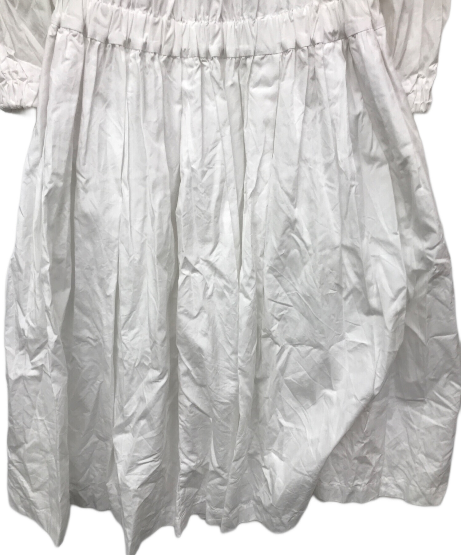 コムデギャルソン ギャザー スカート ホワイト サイズS