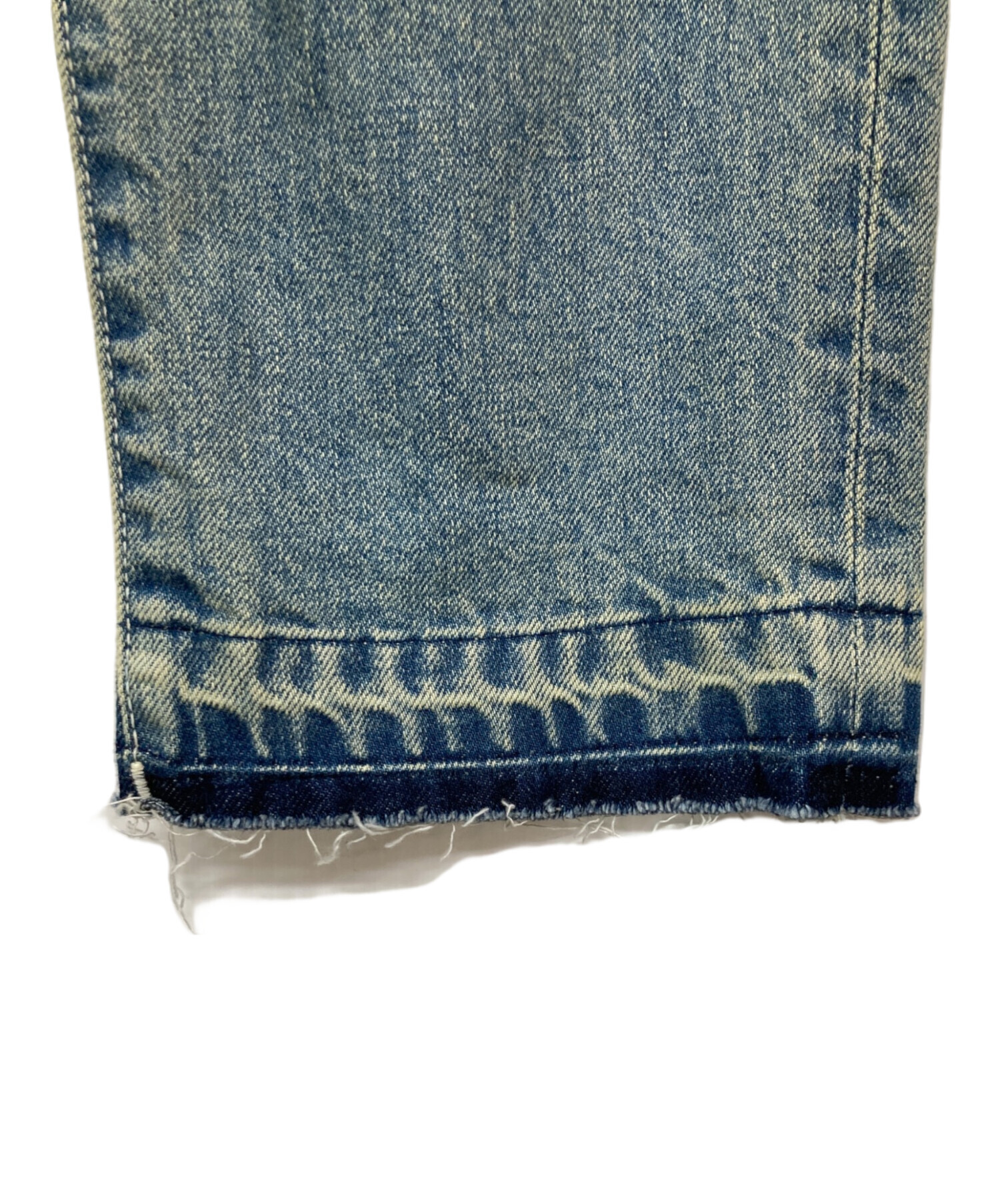 中古・古着通販】sacai (サカイ) ダメージ加工デニムパンツ インディゴ 