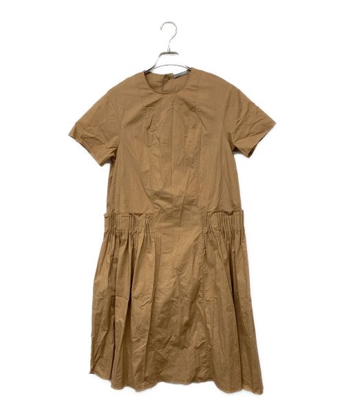 未使用タグ付き セオリーリュクス ワンピース ベルト無 ベージュ フォーマル 中古・古着通販】theory luxe (セオリーリュクス) バックボタン