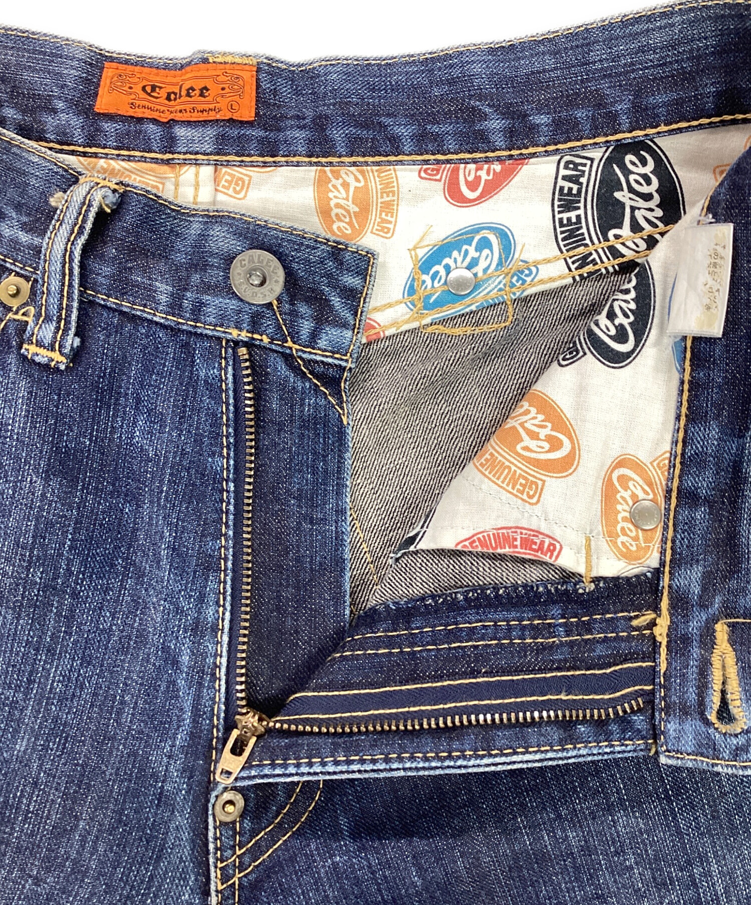 中古・古着通販】CALEE (キャリー) セルビッチデニムパンツ ブルー 