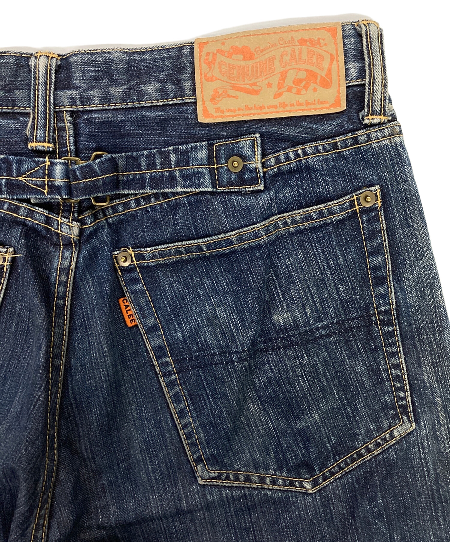 中古・古着通販】CALEE (キャリー) セルビッチデニムパンツ ブルー 