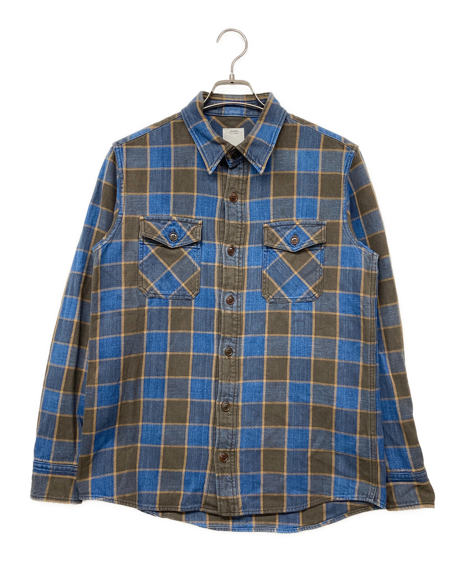 中古・古着通販】VISVIM (ビズビム) ネルシャツ ブルー サイズ:2 