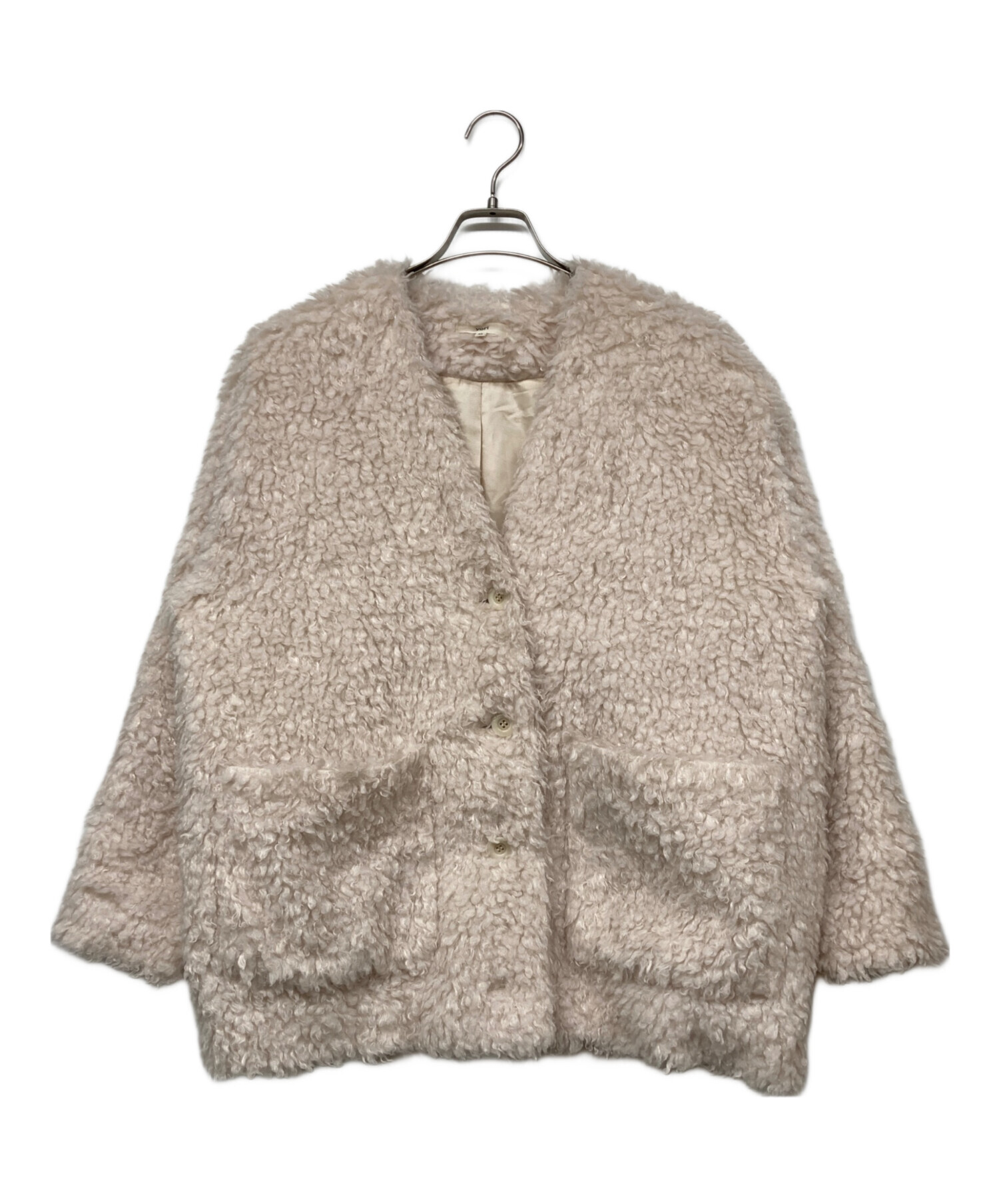 中古・古着通販】YORI (ヨリ) プードルショートコート ベージュ サイズ