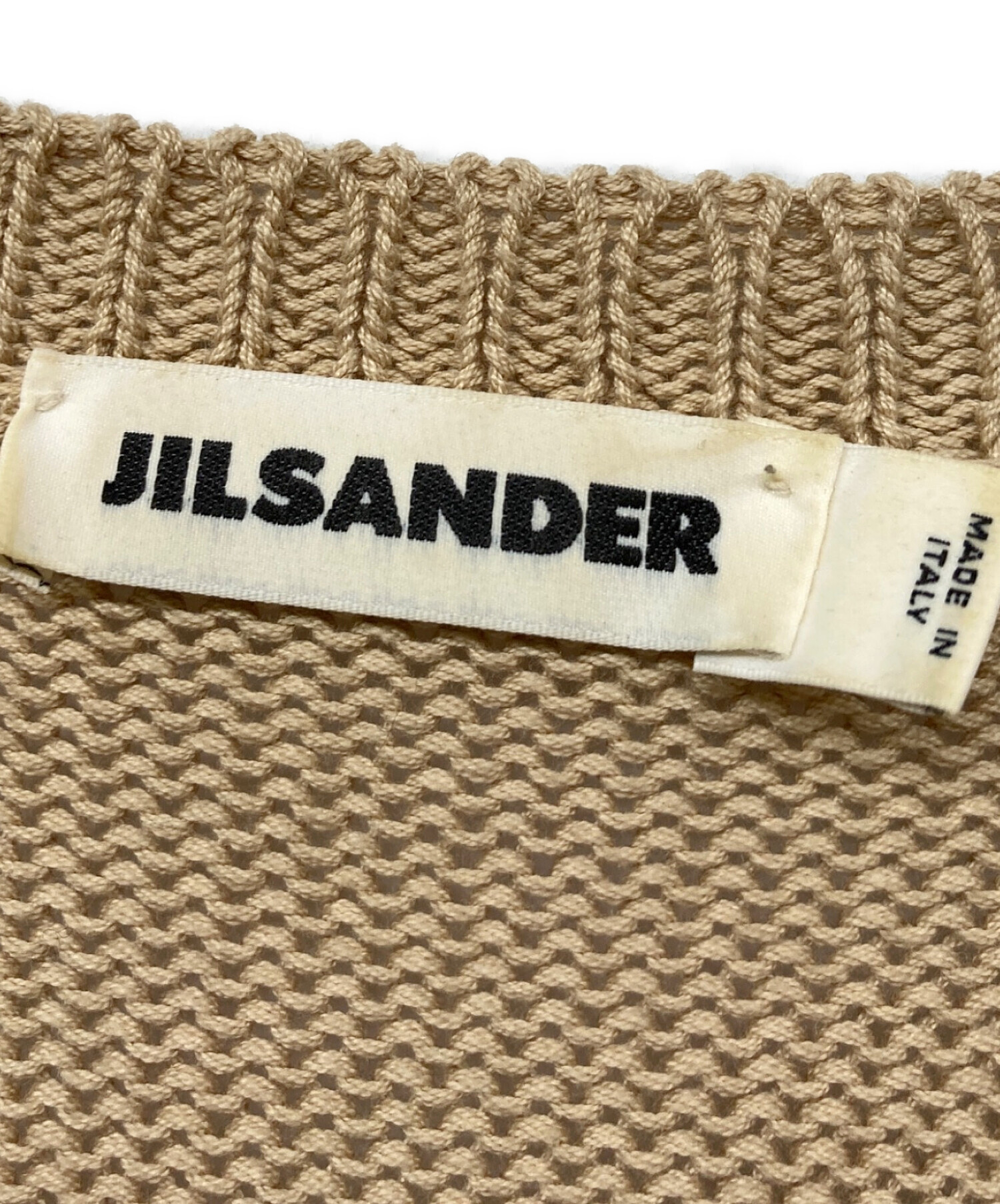 JIL SANDER ベージュ ニット 46 JIL SANDER - JIL SANDER ジル・サンダー ニット ベージュ サイズ:46