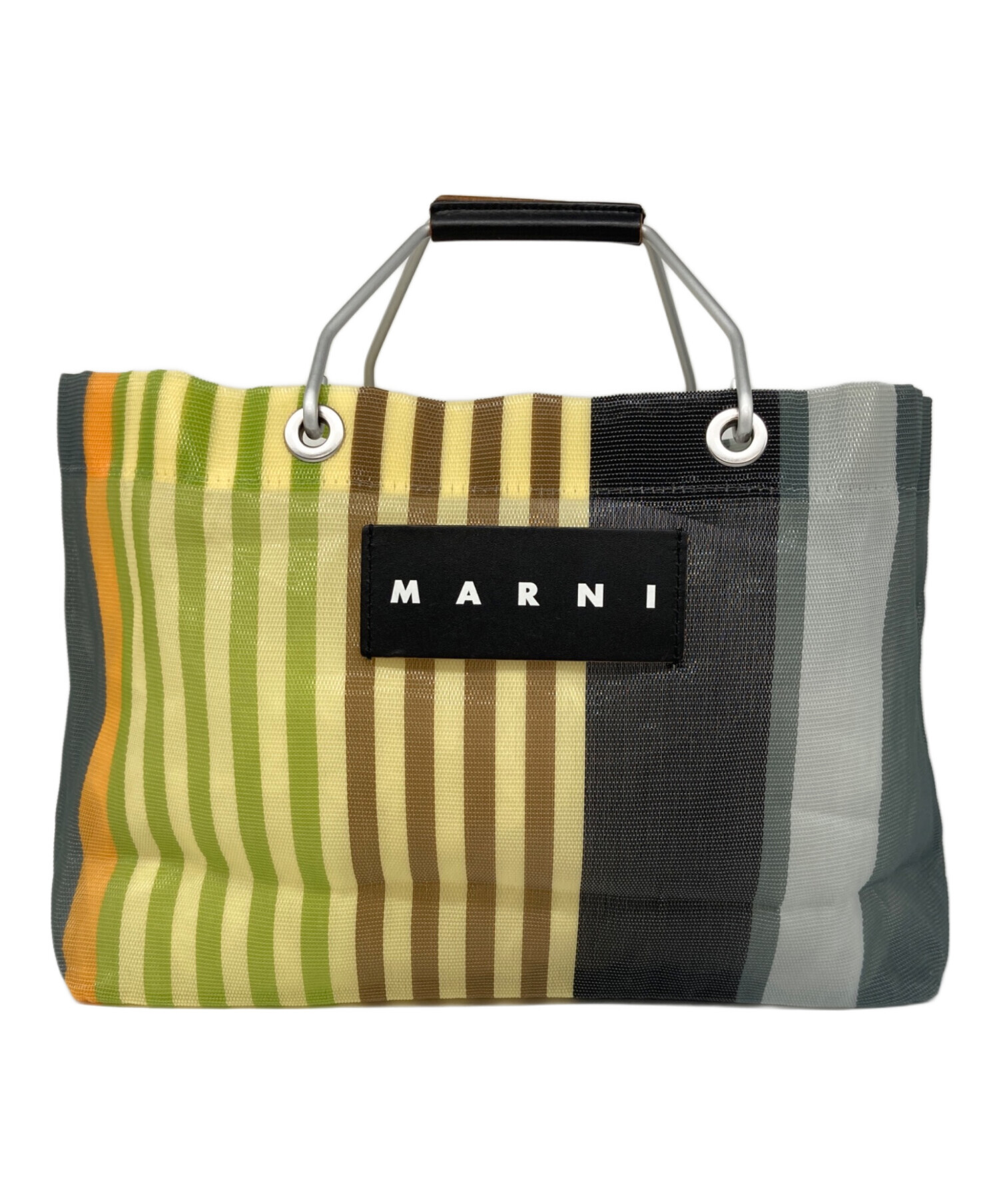 中古・古着通販】MARNI (マルニ) ストライプメッシュバッグ マルチ 