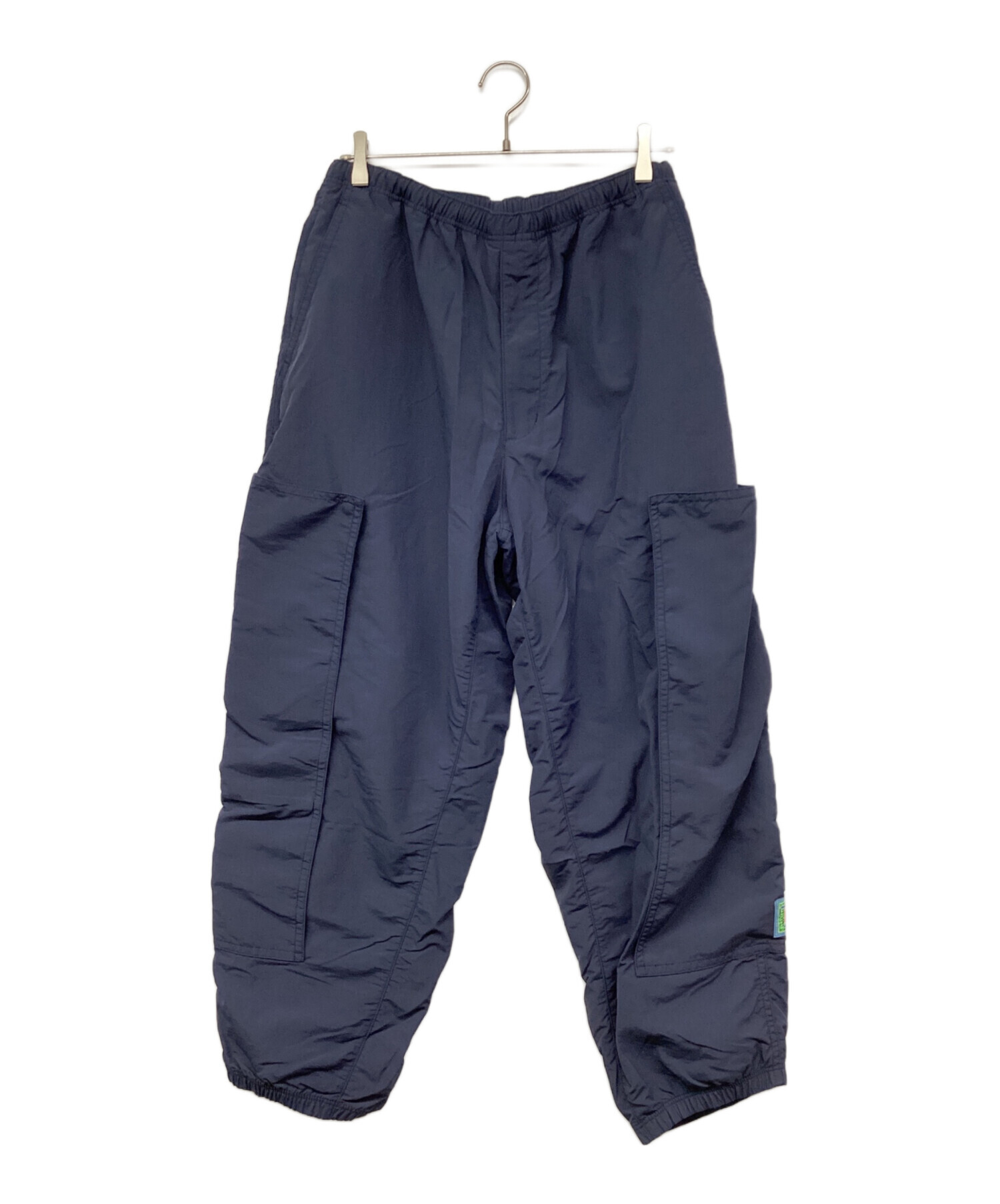 新品】Kappa チェック柄 ネイビーブルー カーゴパンツ 新品】Kappa