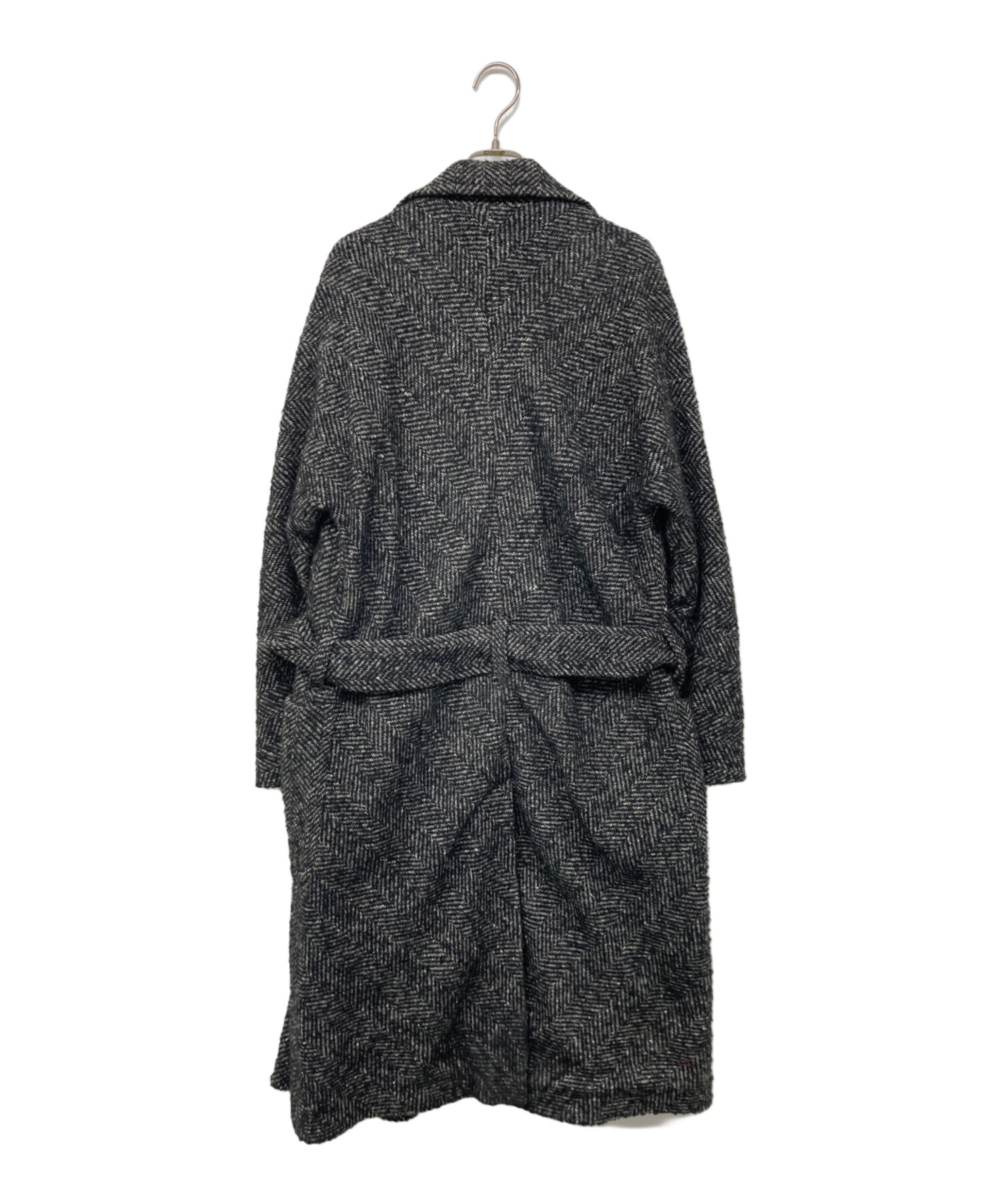 中古・古着通販】RAINMAKER (レインメーカー) ツイードコート ブラック