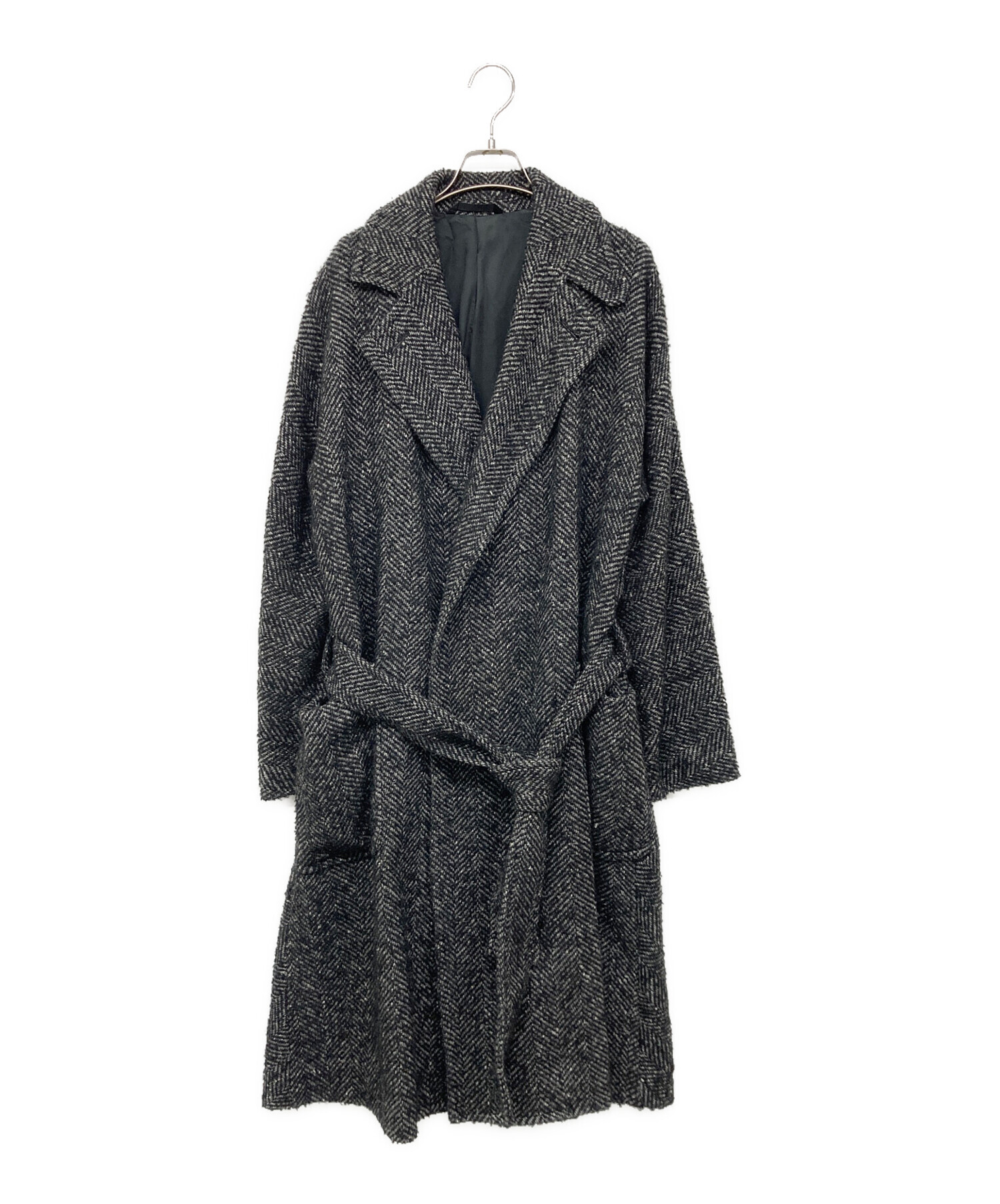レインメーカー　rainmaker ツイード コート　4 M 中古・古着通販】RAINMAKER (レインメーカー) ツイードコート ブラック
