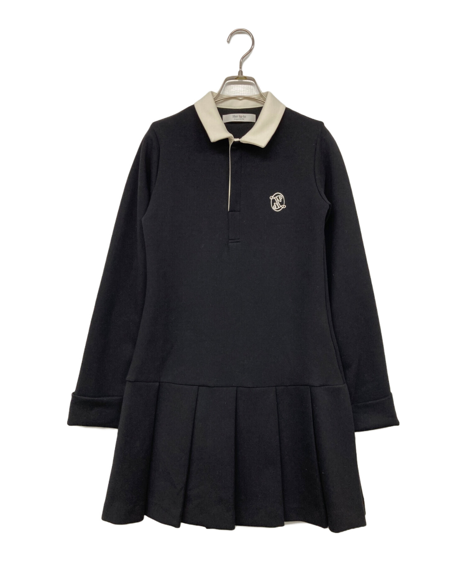 ワンピース Herlipto Polo pleated mini drees 中古・古着通販】HER LIP TO (ハーリップトゥ) Polo Pleated Mini