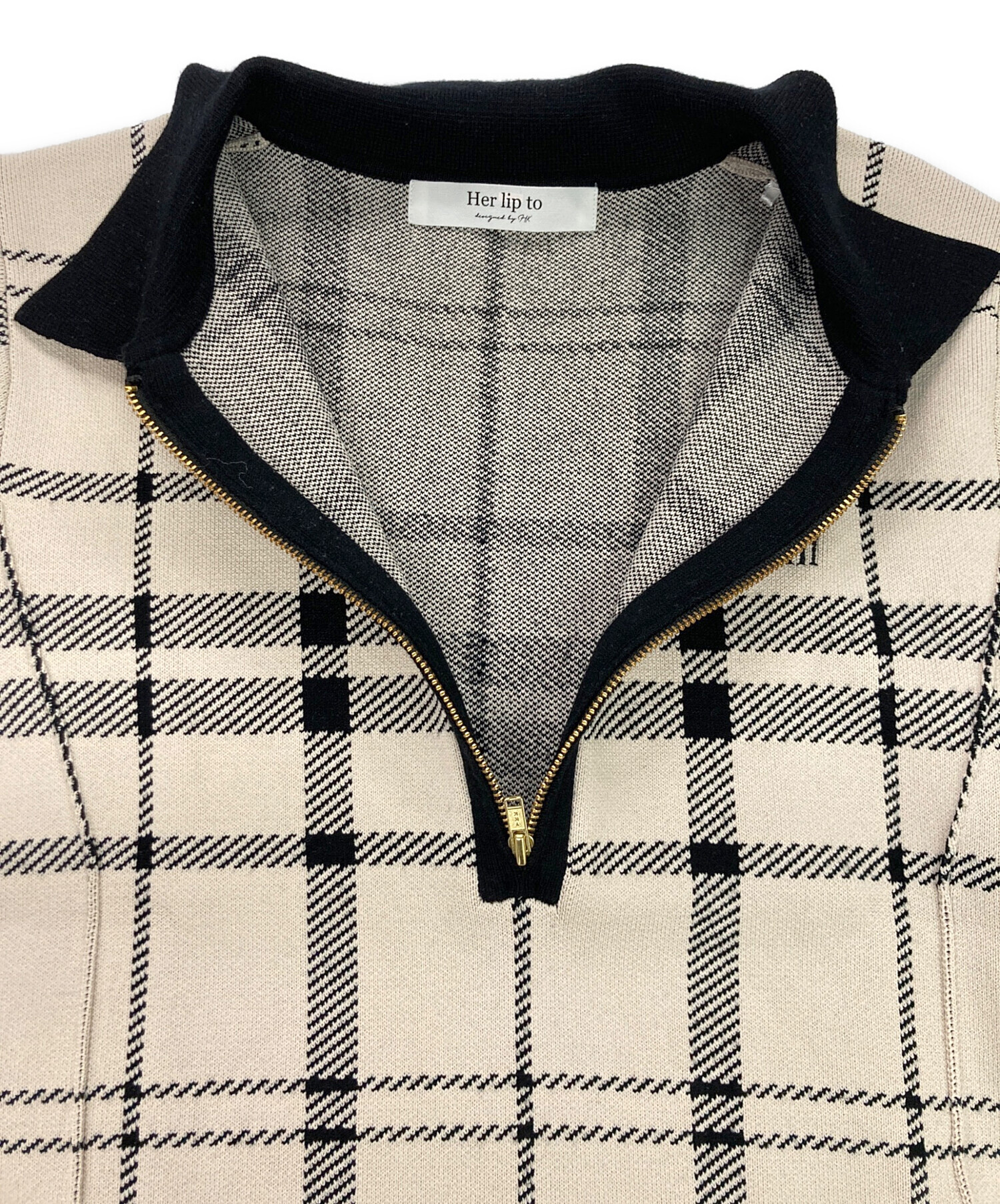 中古・古着通販】HER LIP TO (ハーリップトゥ) Trois Logo Knit Mini