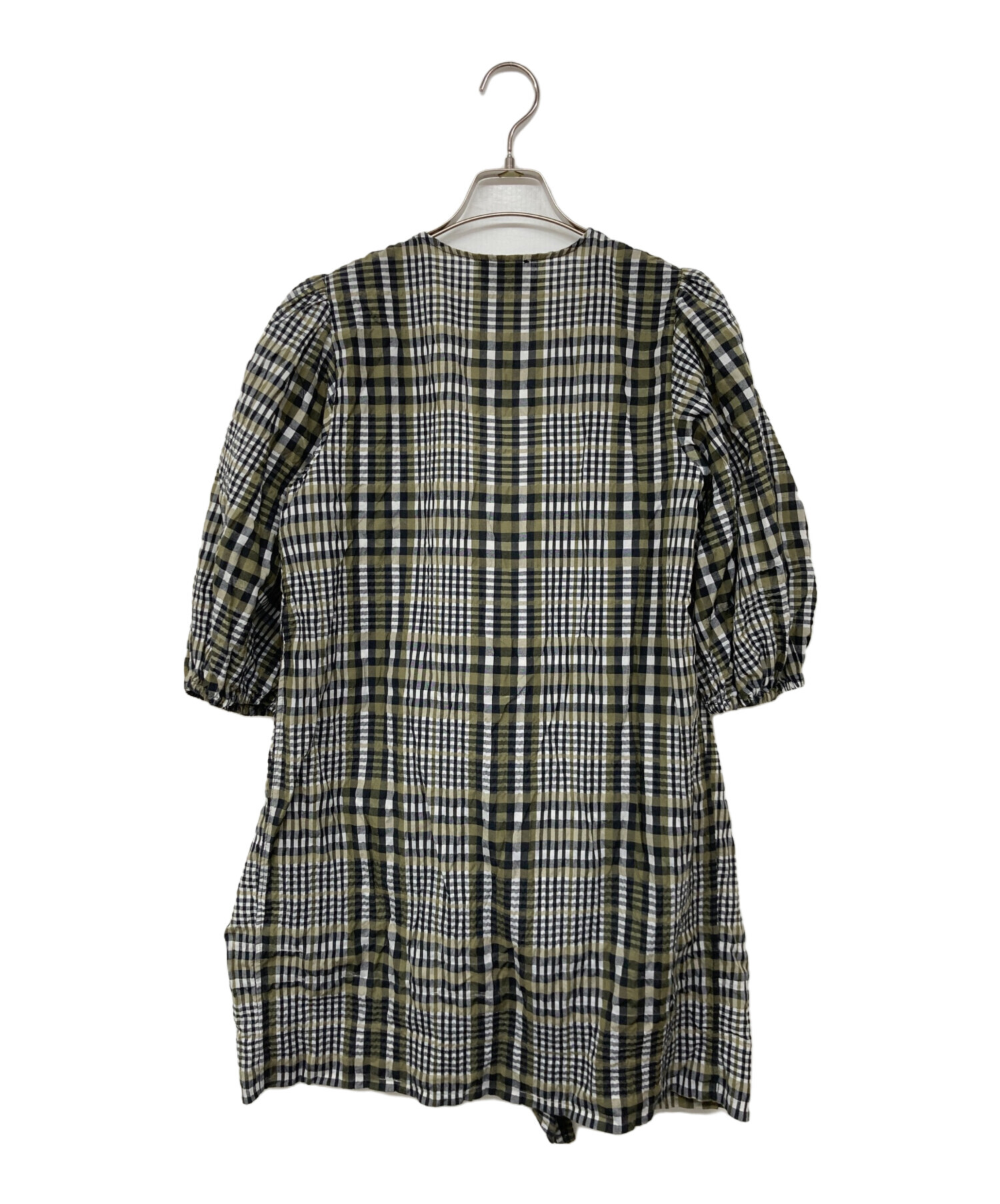 GANNI ガニー チェック ブラウス