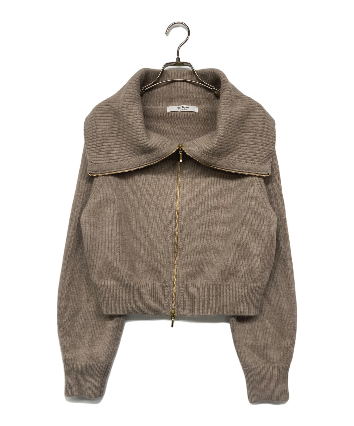 中古・古着通販】HER LIP TO (ハーリップトゥ) Big Collar Knit Top