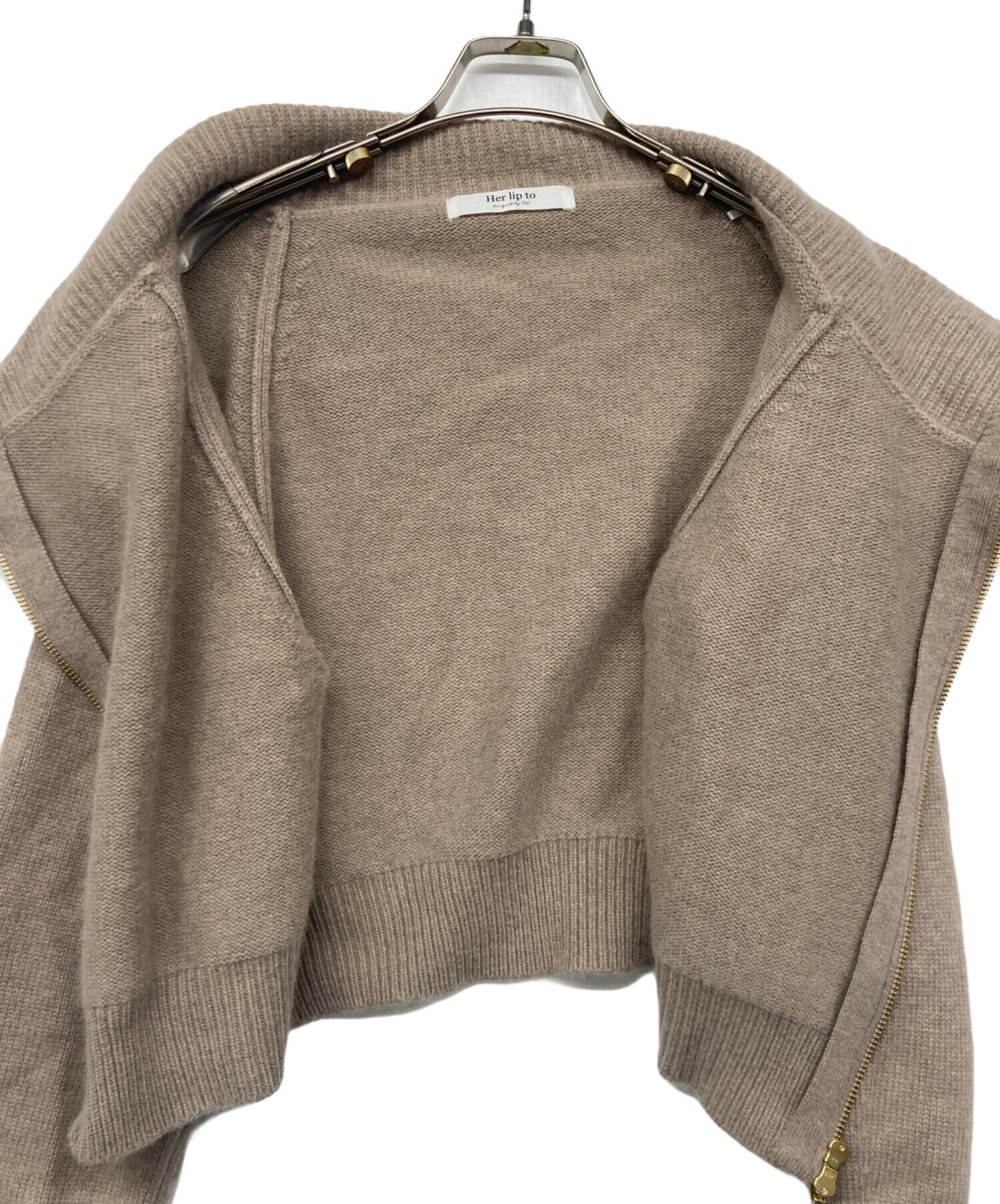 中古・古着通販】HER LIP TO (ハーリップトゥ) Big Collar Knit Top