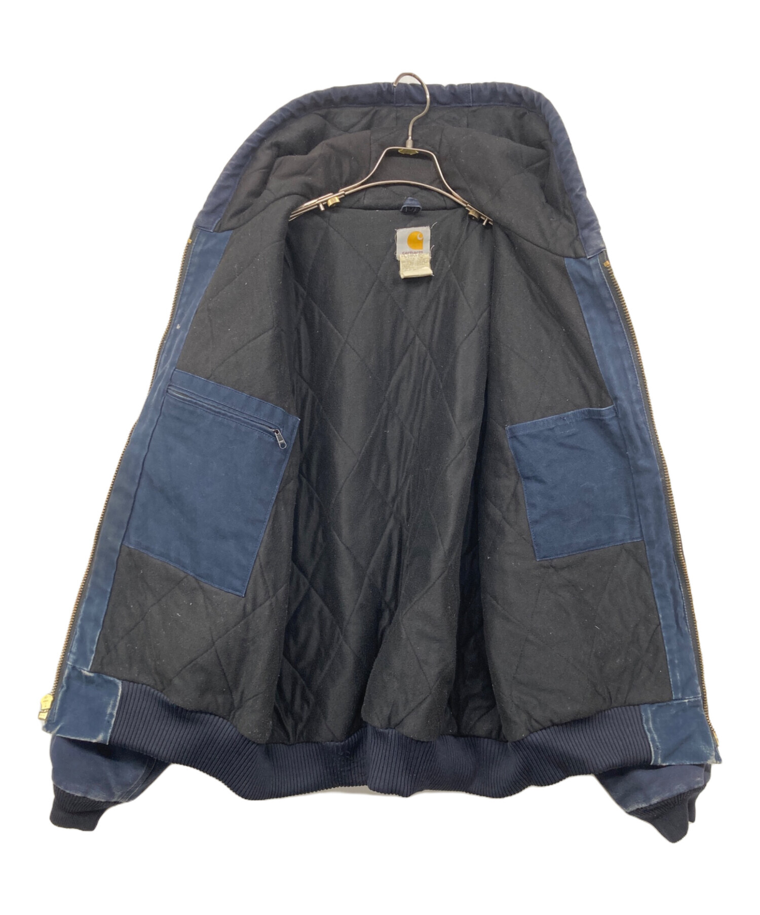 Carharttカーハートduck jacketアクティブジャケットネイビー古着 古着 カーハート Carhartt アクティブジャケット ダックフルジップ