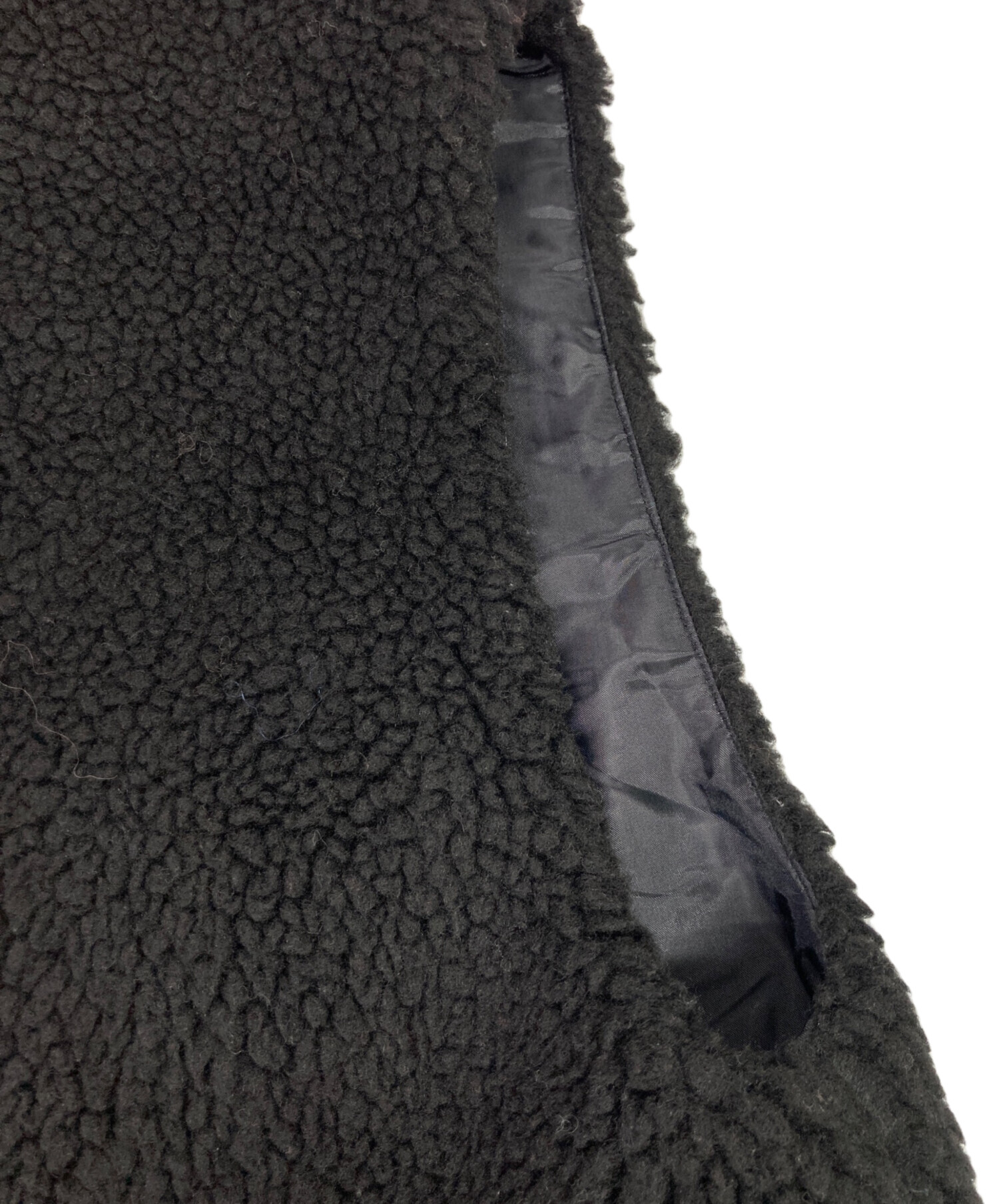 中古・古着通販】Honnete (オネット) クロップドボアベスト ブラック