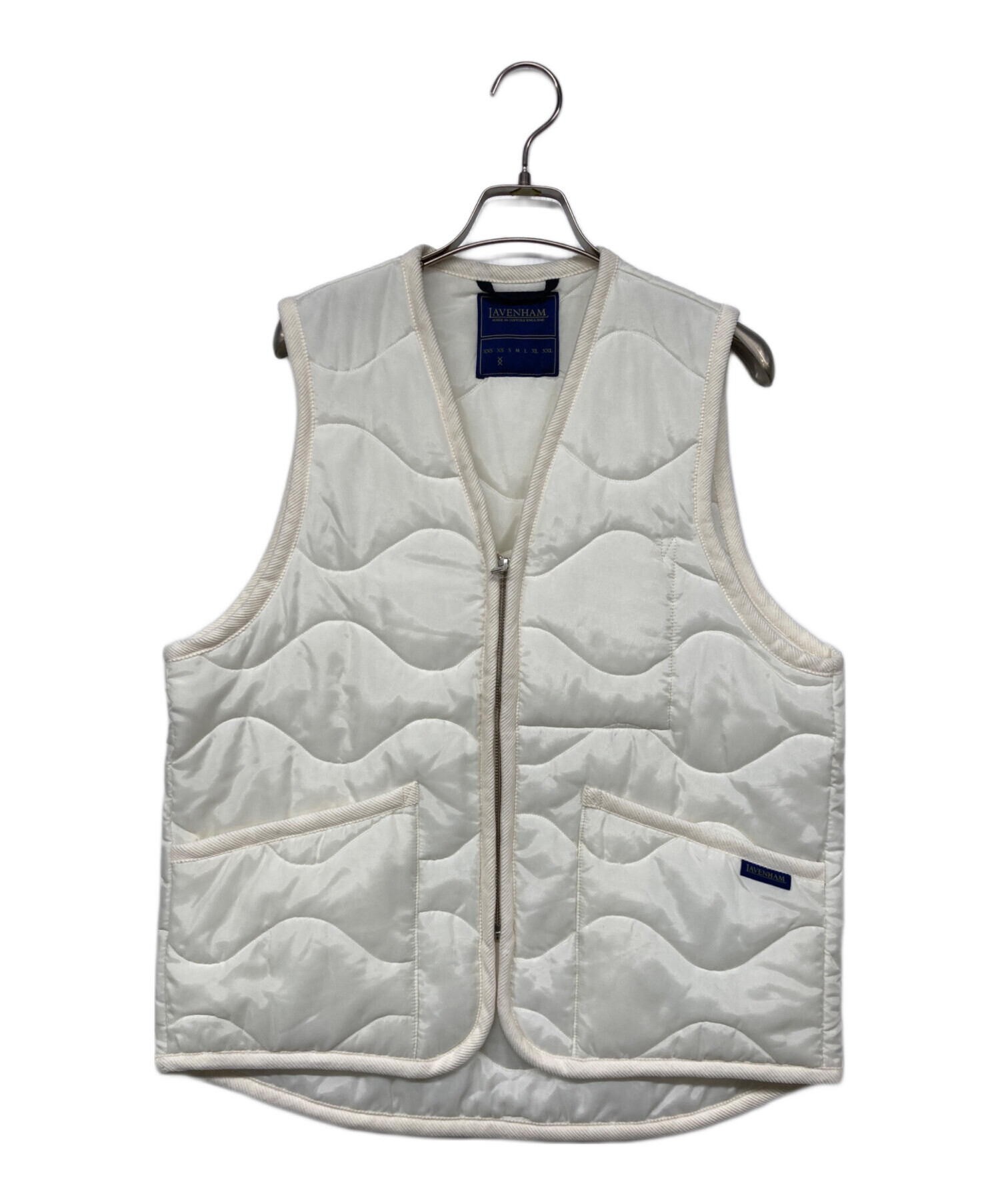 LAVENHAM × YLEVE / YLEVE別注/キルティングベスト/4/ポリエステル/GRY/無地/LV6040 893 中古・古着通販】LAVENHAM (ラベンハム) YLEVE (イレーヴ