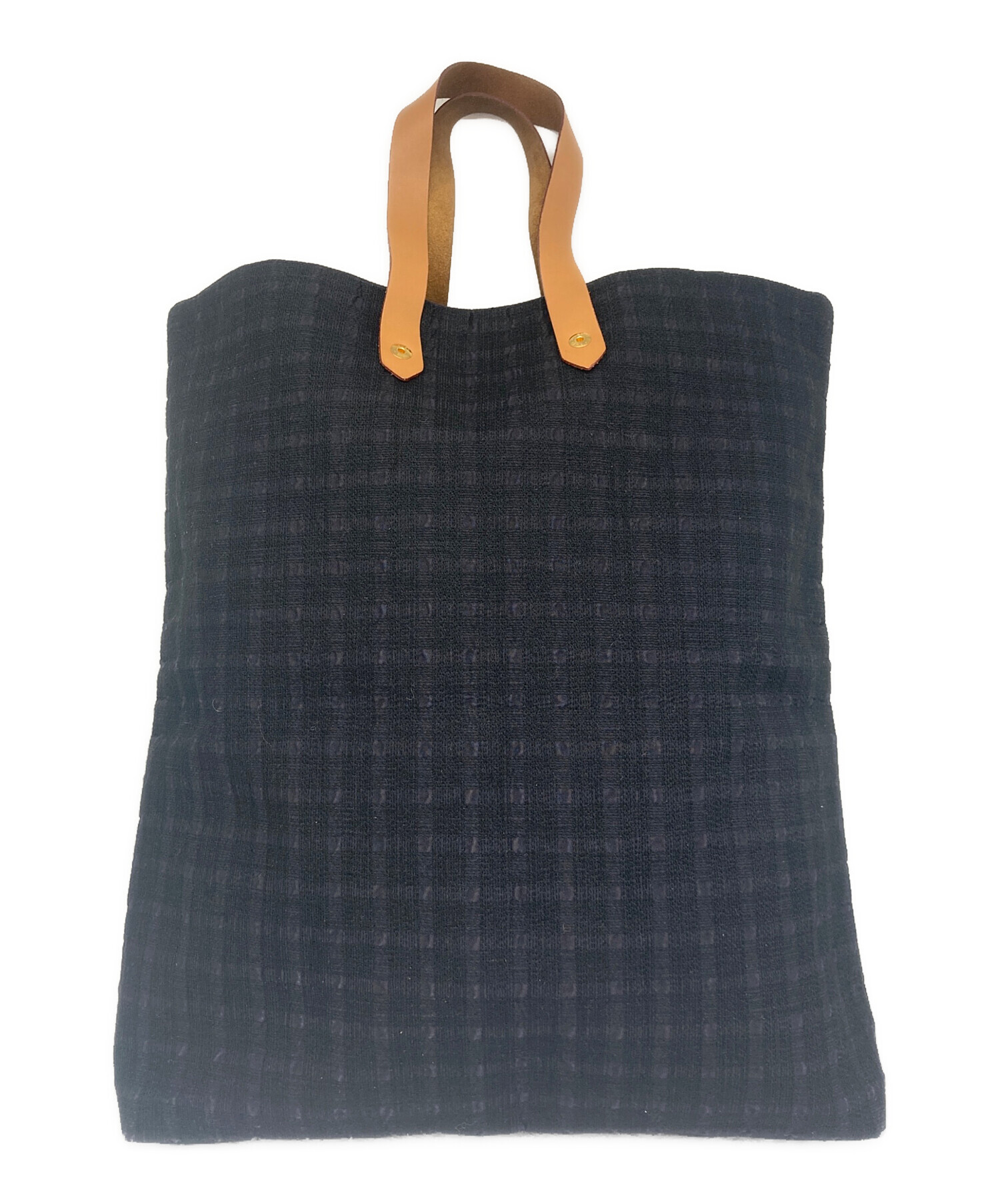 HERMES エルメス アメダバGM トートバッグ ハンドトート ウール ブラウン aq7202 HERMES(エルメス) ⁄ アメダバGM⁄角スレ有⁄トートバッグ⁄キャンバス⁄NVY