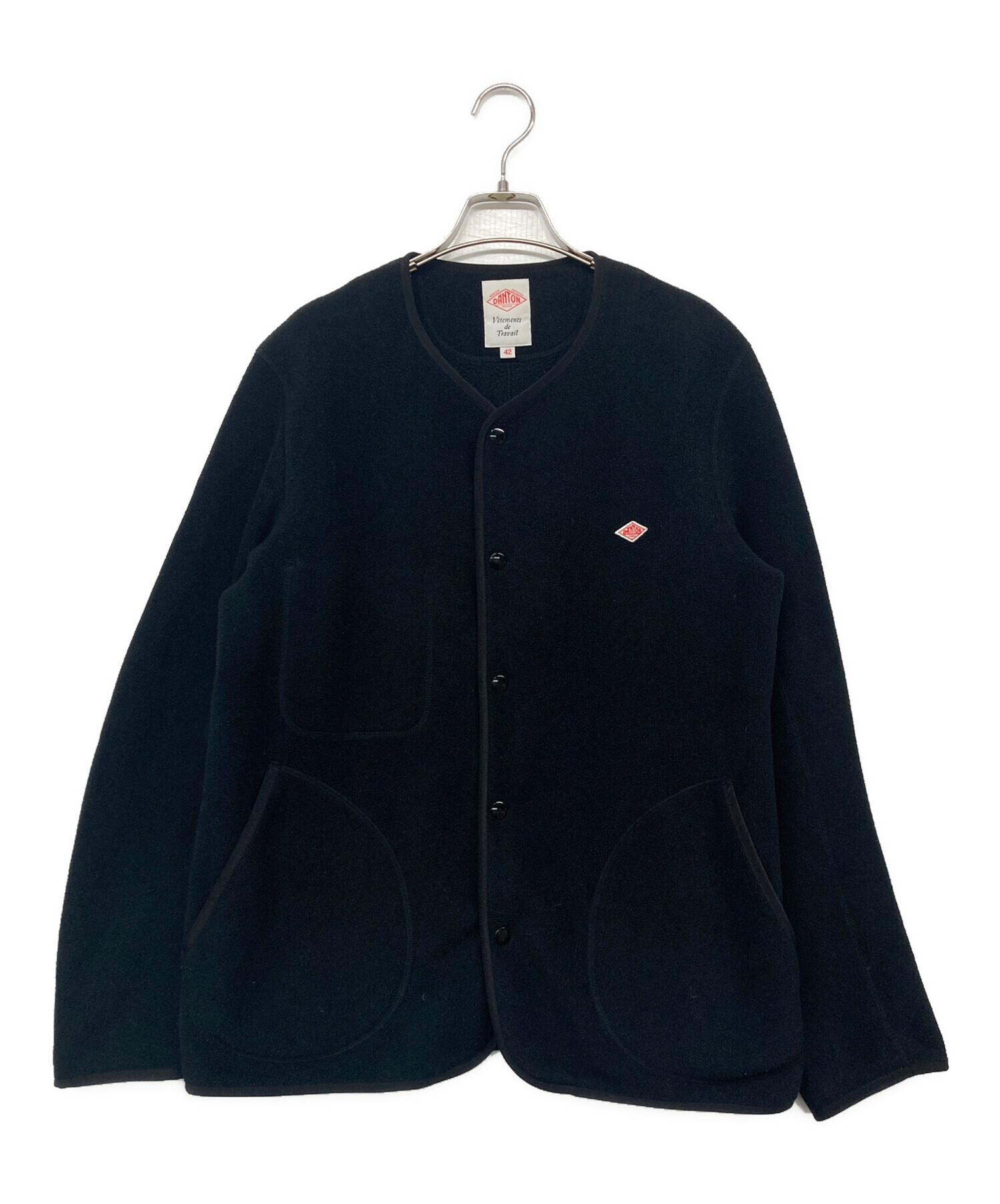 中古・古着通販】DANTON (ダントン) FLEECE COLLARLESS JACKET