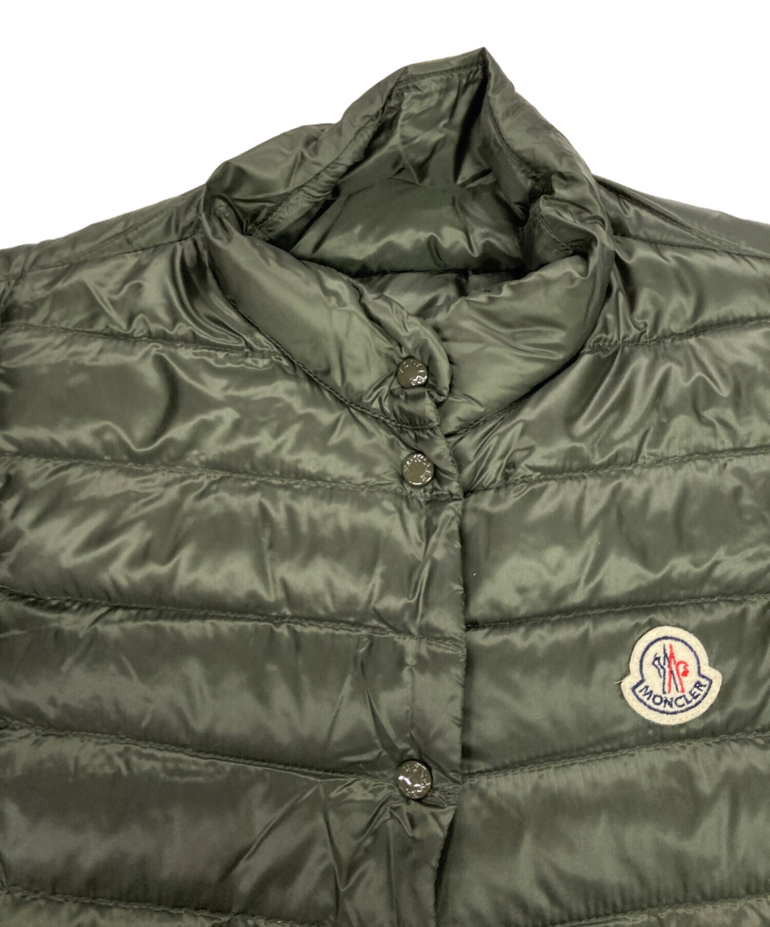 【美品】モンクレール★LIANE　リアンヌ　ダウンベスト　ワッペン　カーキ　00 中古・古着通販】MONCLER (モンクレール) LIANE GILET/ダウンベスト