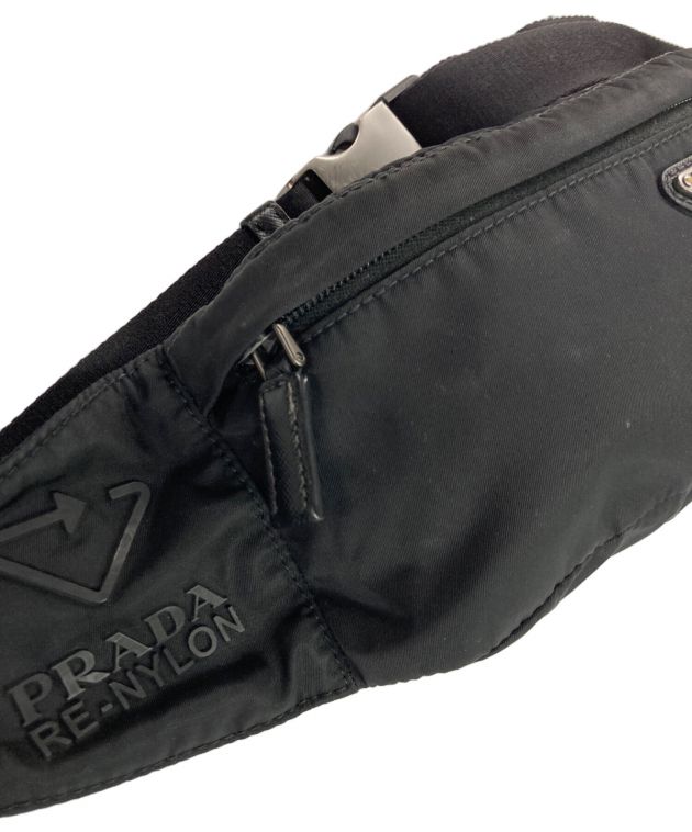 中古・古着通販】PRADA (プラダ) ナイロンウエストバッグ ブラック