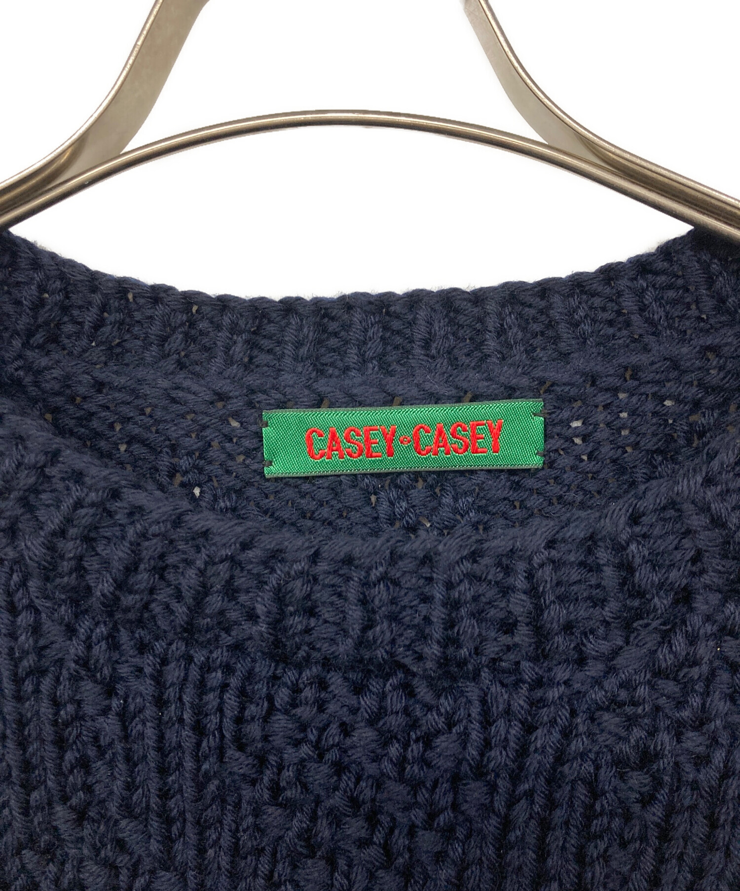 定価の半額以下:CASEY CASEY クルーネックニット ネイビー Sサイズ 定価の半額以下:CASEY CASEY クルーネックニット ネイビー Sサイズ