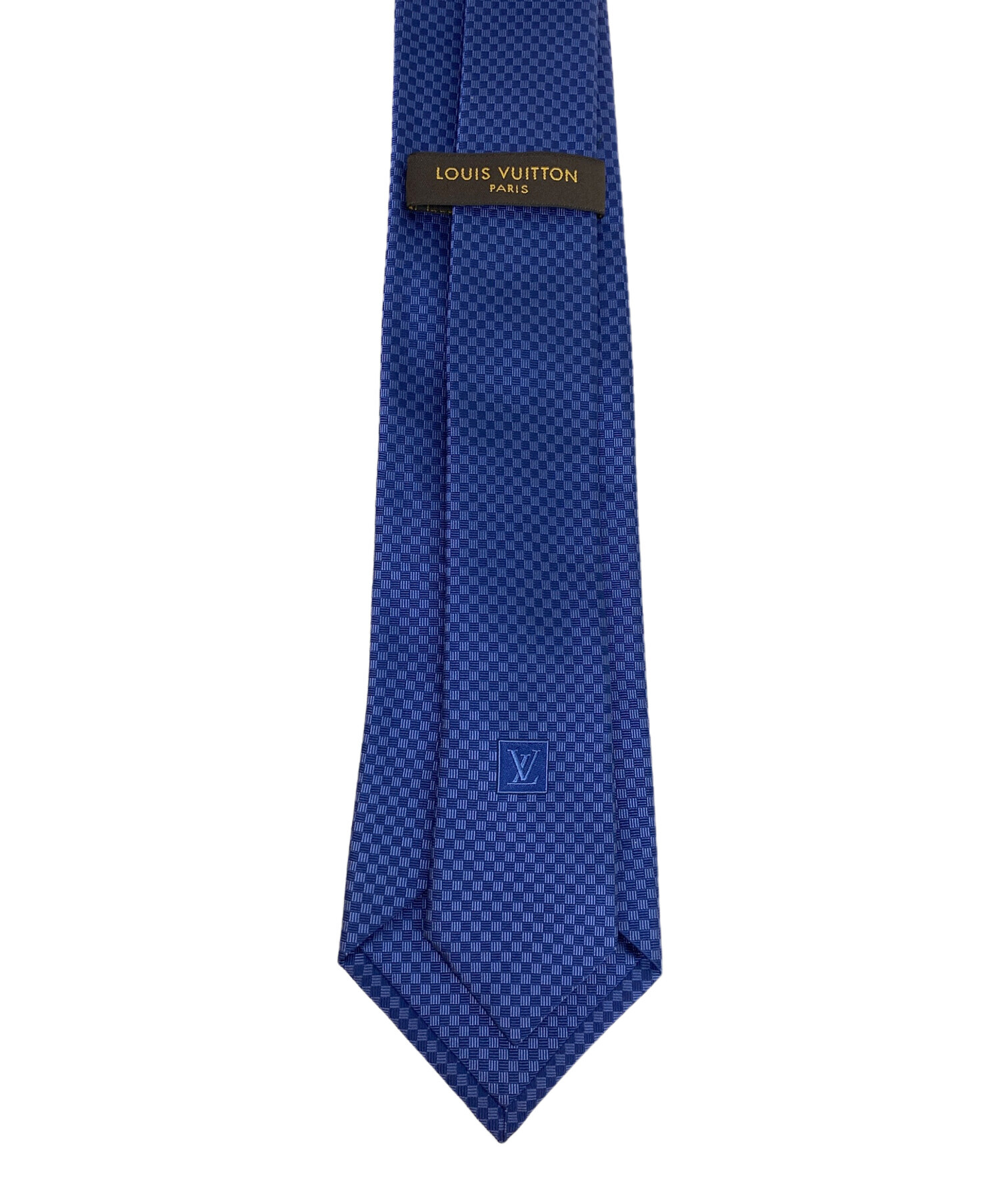 Louis Vuitton シルク ネクタイ 青 中古・古着通販】LOUIS VUITTON (ルイ ヴィトン) シルクネクタイ