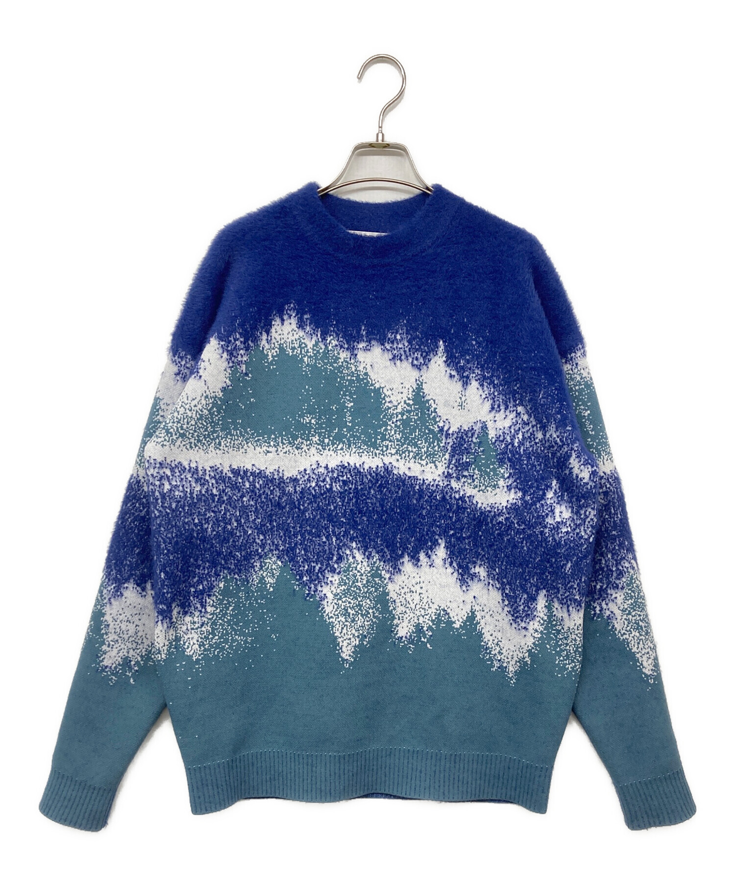 中古・古着通販】F/CE. (エフシーイー) MISTY LANDSCAPE KNIT ブルー 