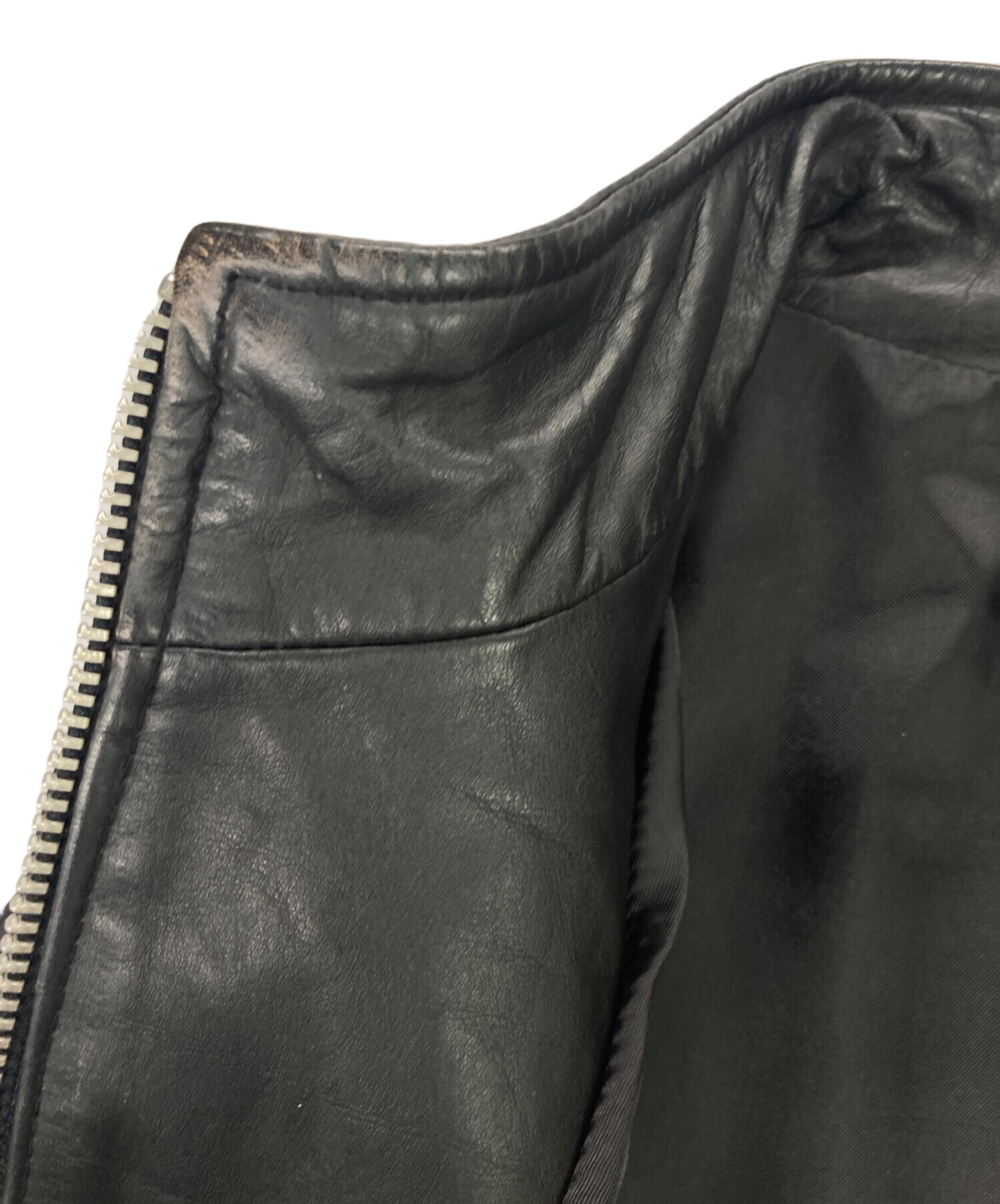 中古・古着通販】GAP (ギャップ) ジップアップ カウレザージャケット