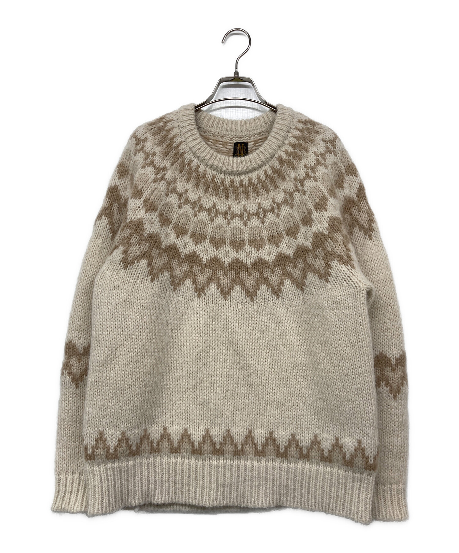 BATONER MOHAIR NORDIC CREW NECK size2