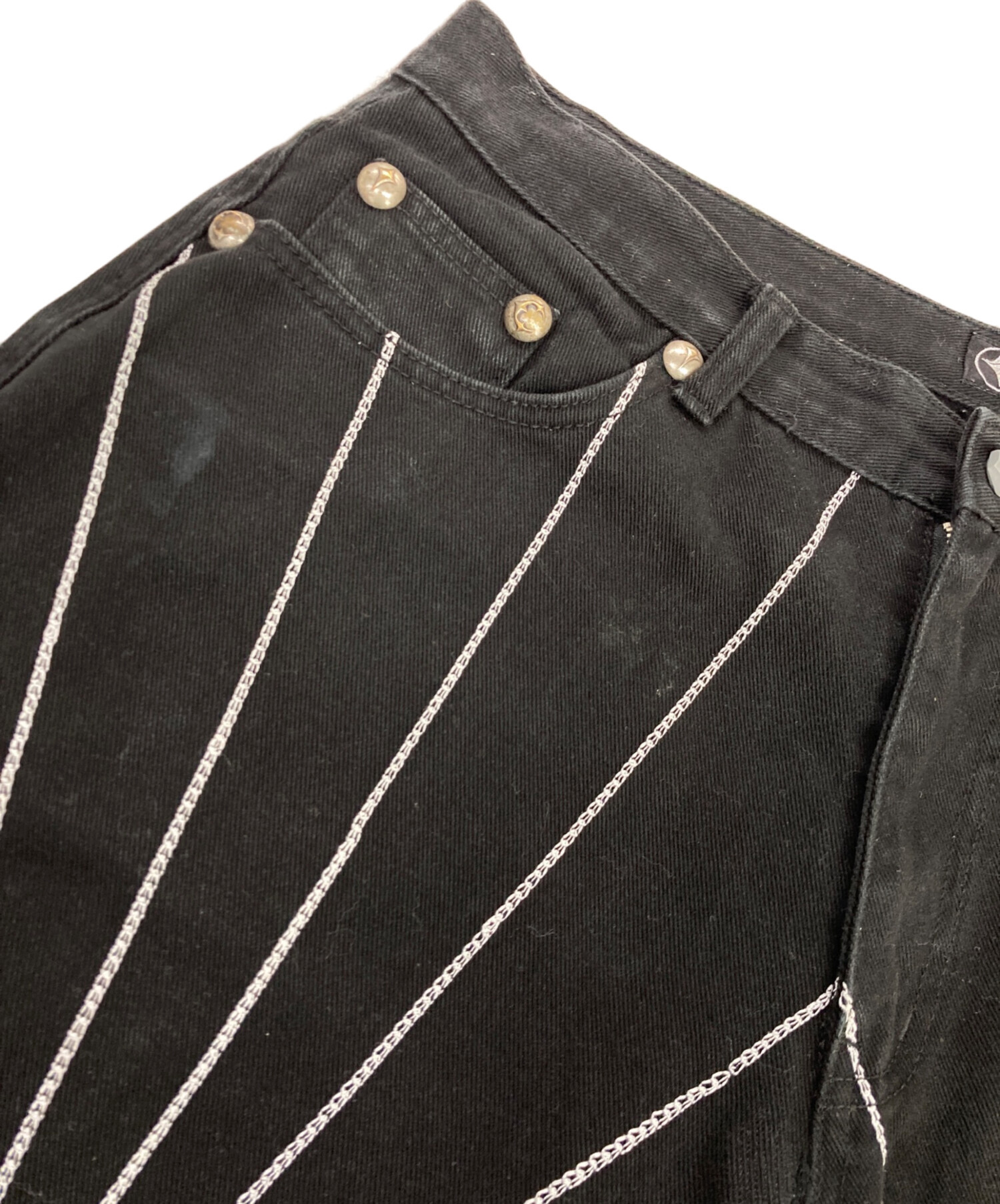 中古・古着通販】THUG CLUB (サグ クラブ) RISE DENIM EMB PANTS 