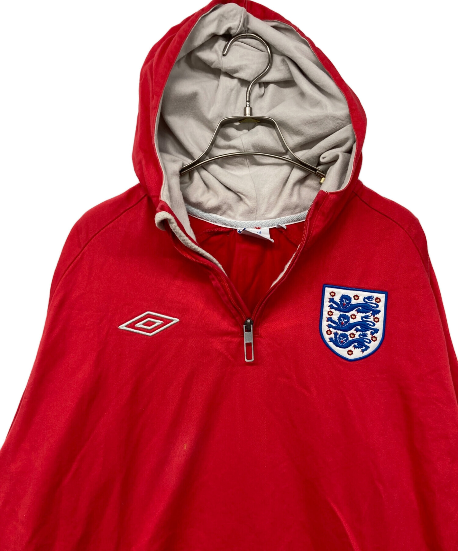 中古・古着通販】UMBRO (アンブロ) ハーフジップパーカー レッド