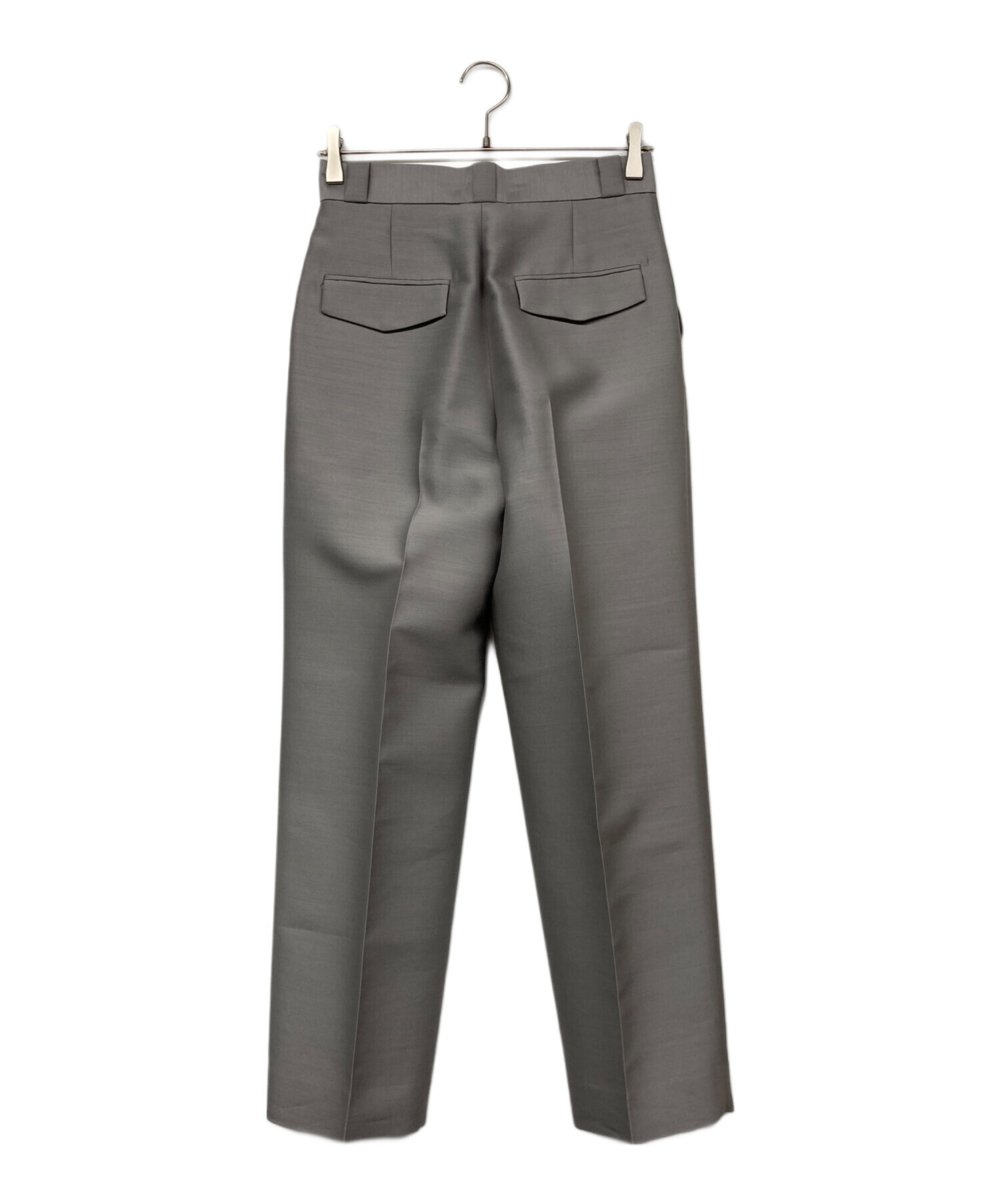 中古・古着通販】ebure (エブール) シルクウールスラックス グレー 